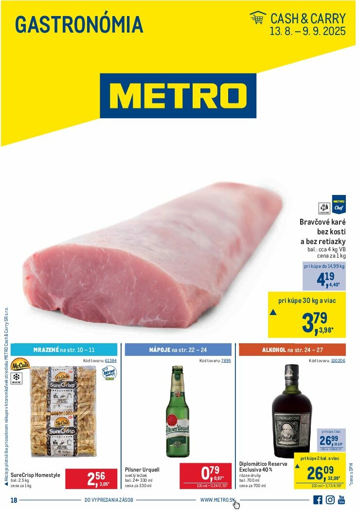 Leták Metro - Gastronómia platný od 13.08. do 09.09.