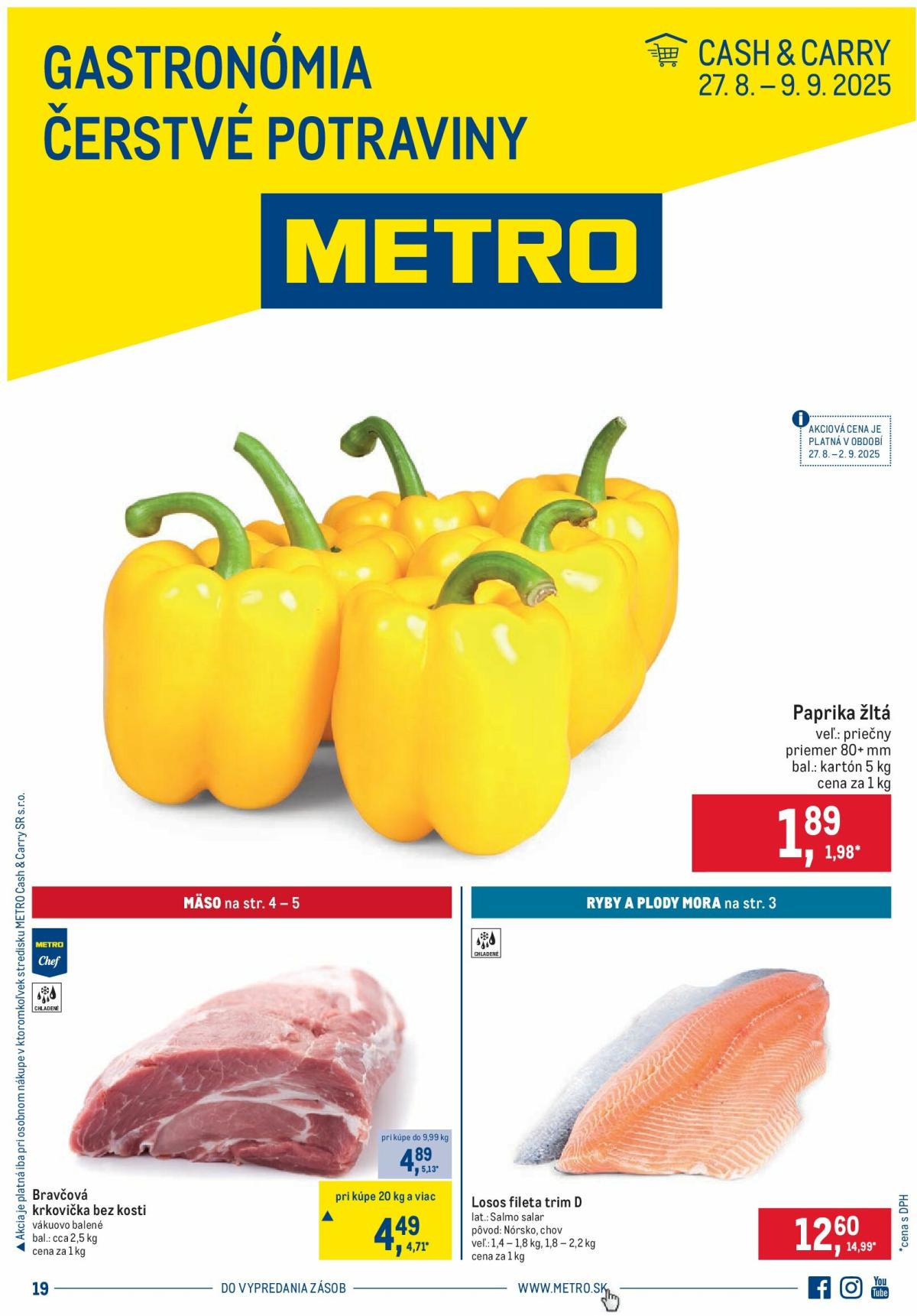 Leták Metro - Gastronómia platný od 27.08. do 09.09.