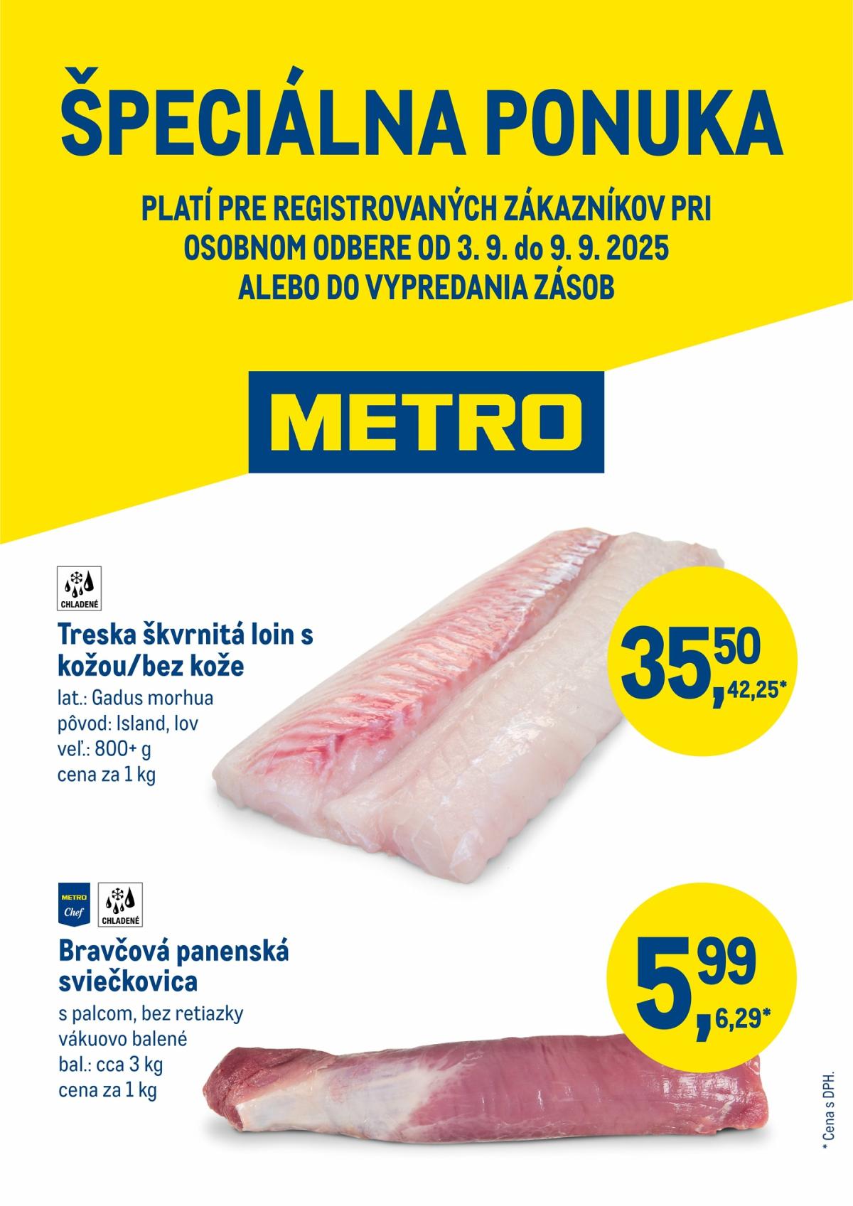 Leták Metro - Špeciálna ponuka platný od 03.09. do 09.09.