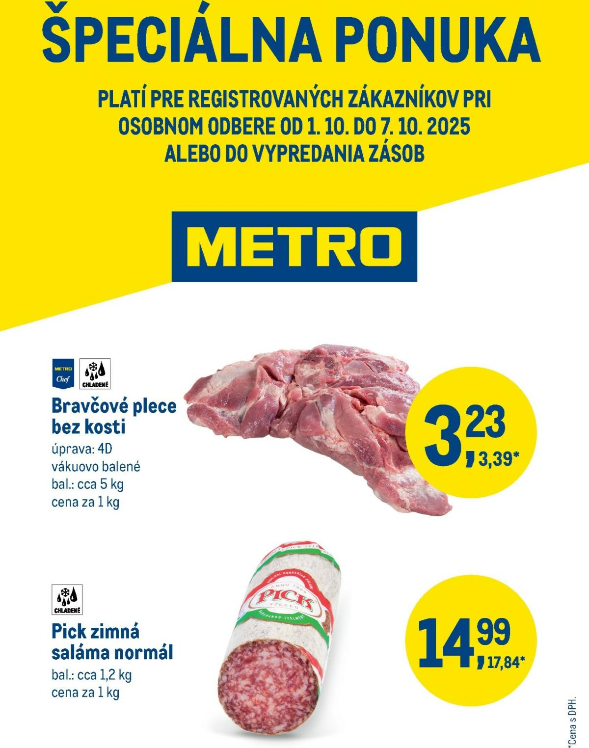 Leták Metro - Špeciálna ponuka platný od 01.10. do 07.10.