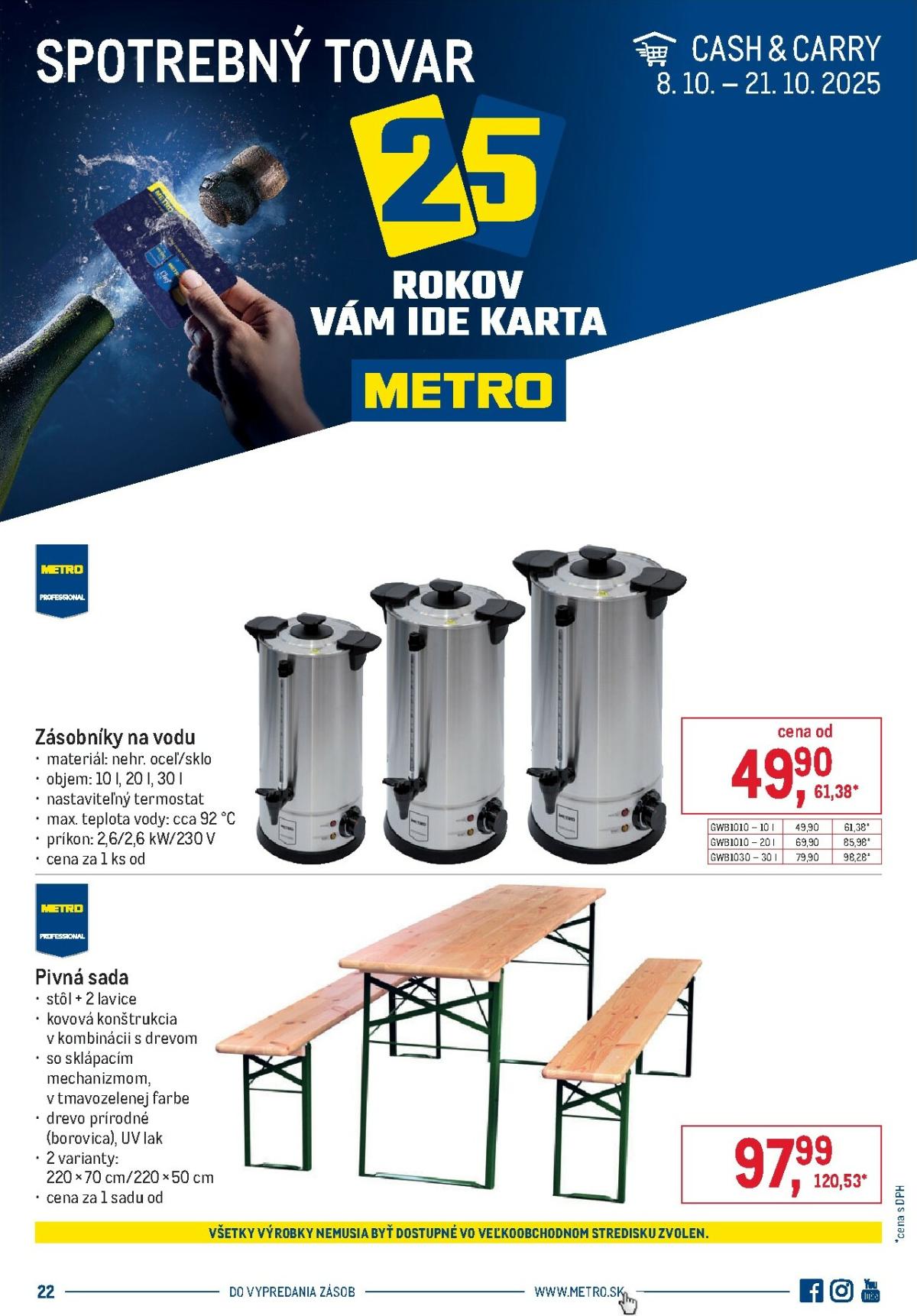 Leták Metro - Spotrebný tovar platný od 08.10. do 21.10.