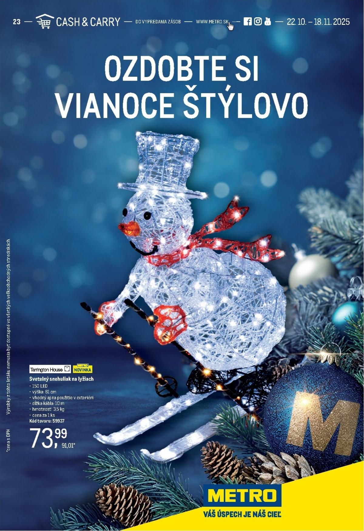 Leták Metro - Dekorácia platný od 22.10. do 18.11.
