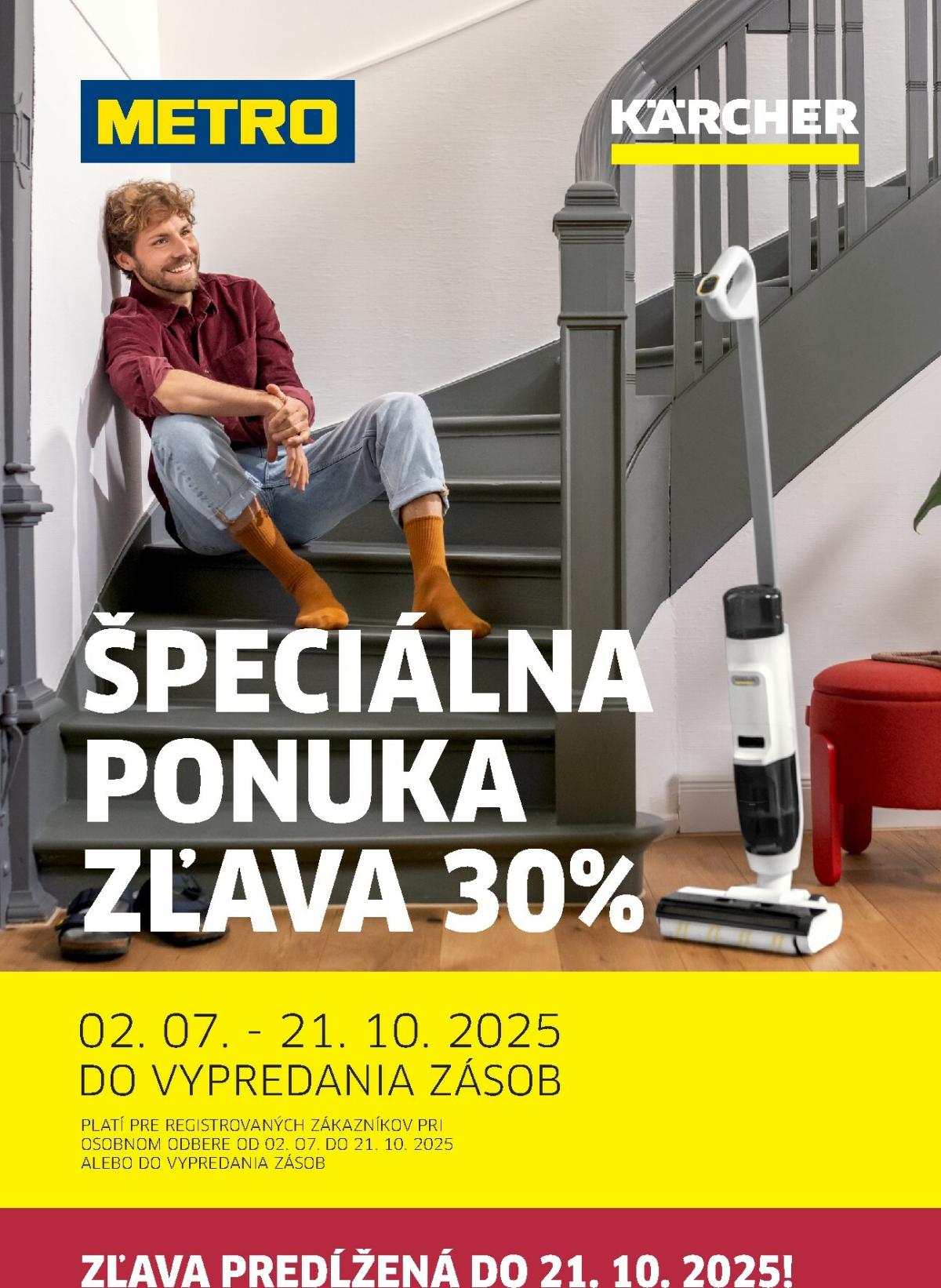 Leták Metro - Kärcher zľava 30 % platný od 02.07. do 22.10.