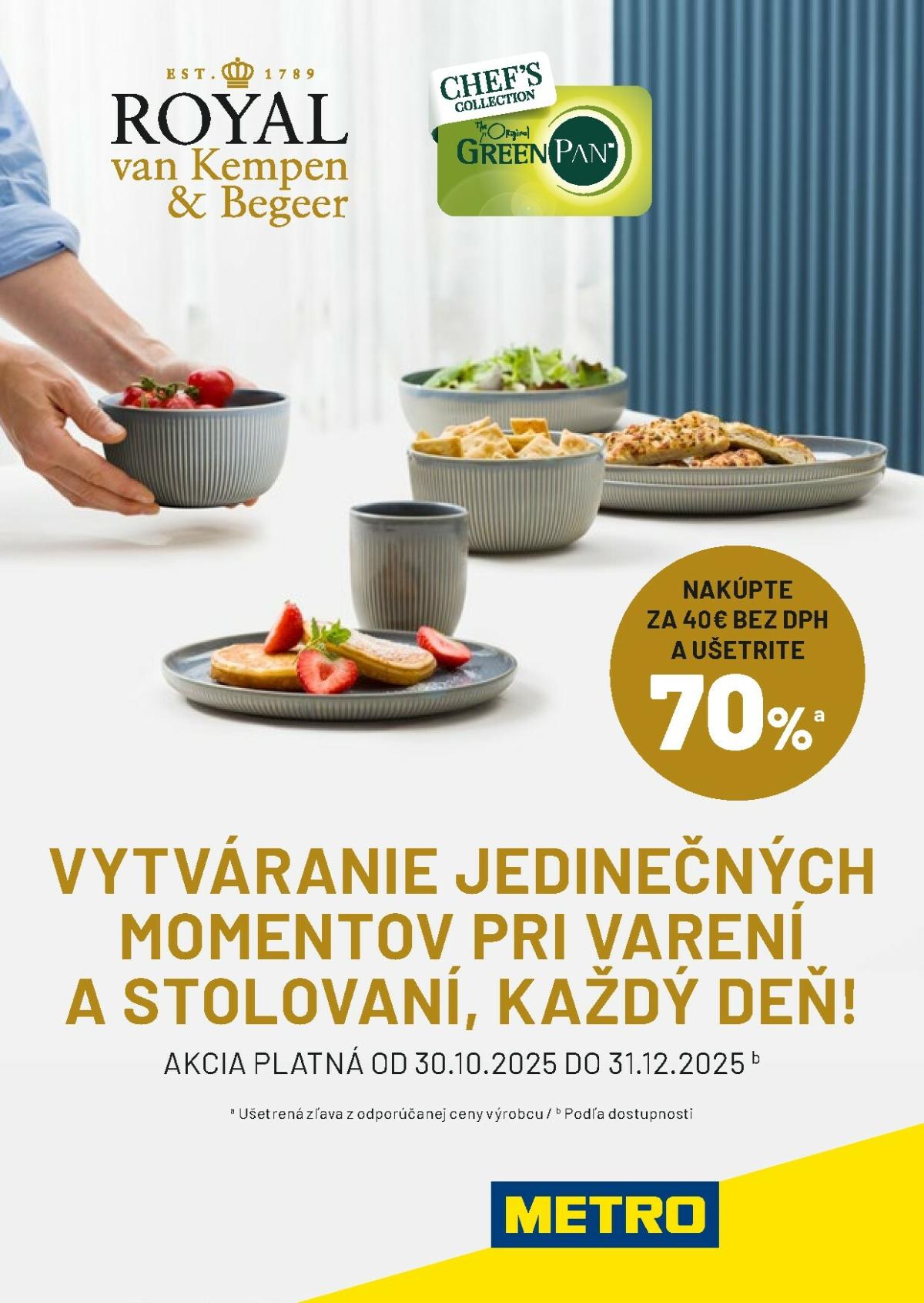 Leták Metro - Royal - vernostný program platný od 22.10. do 31.12.