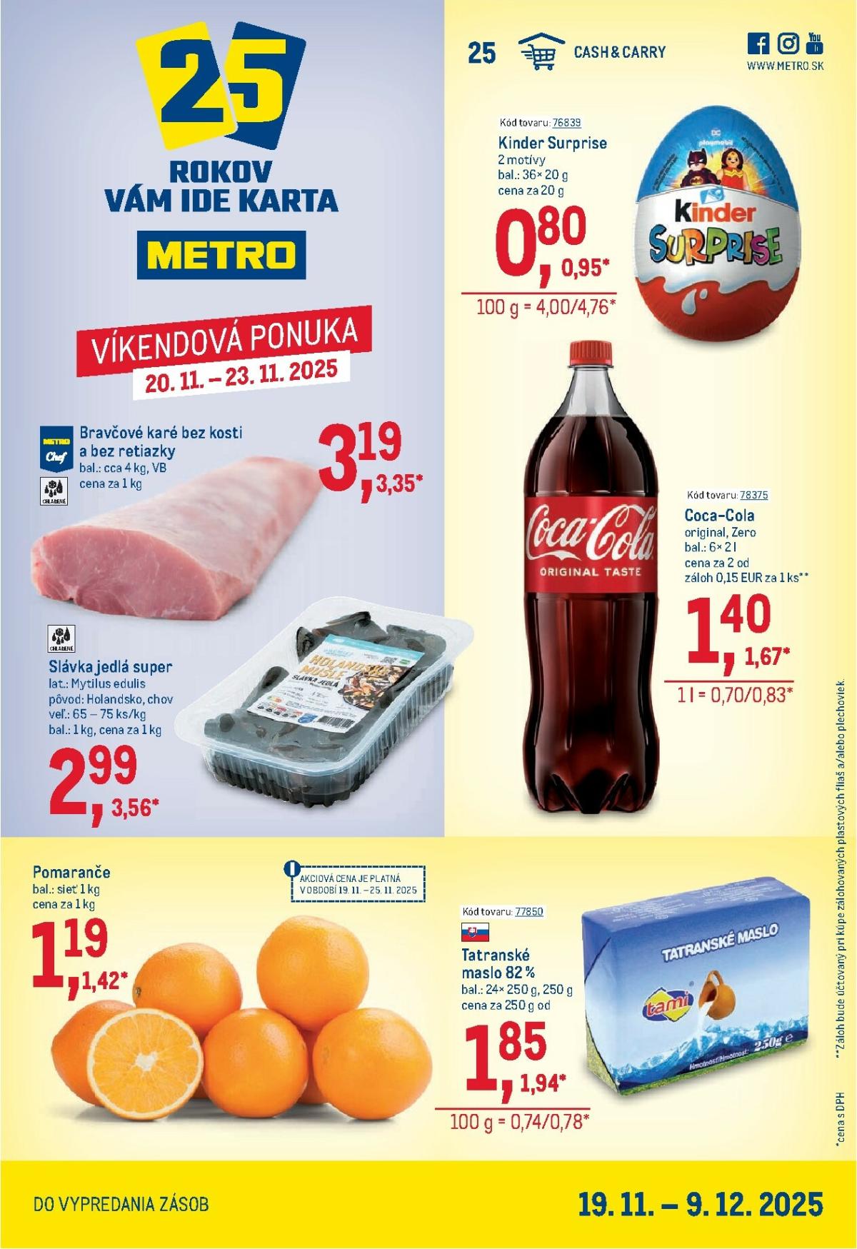 Leták Metro - Maloobchod platný od 19.11. do 09.12.