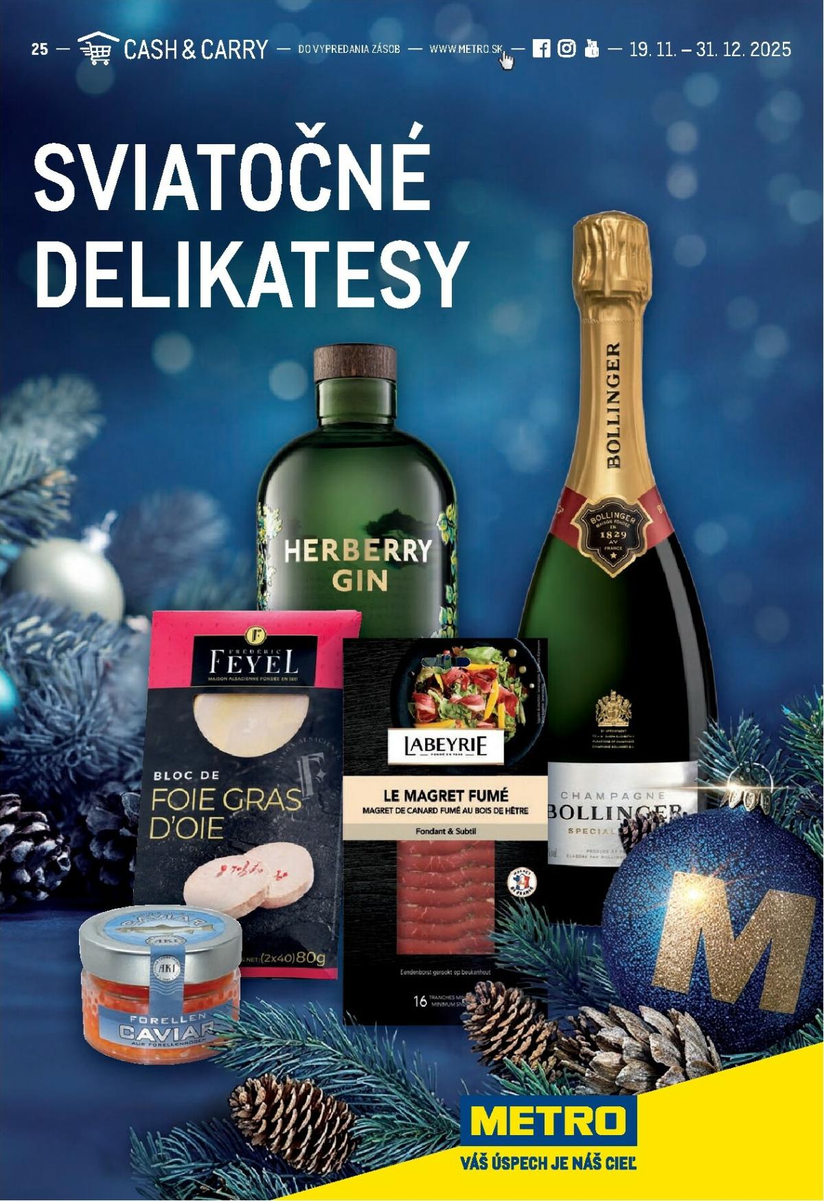 Leták Metro - Sviatočné delikatesy platný od 19.11. do 31.12.