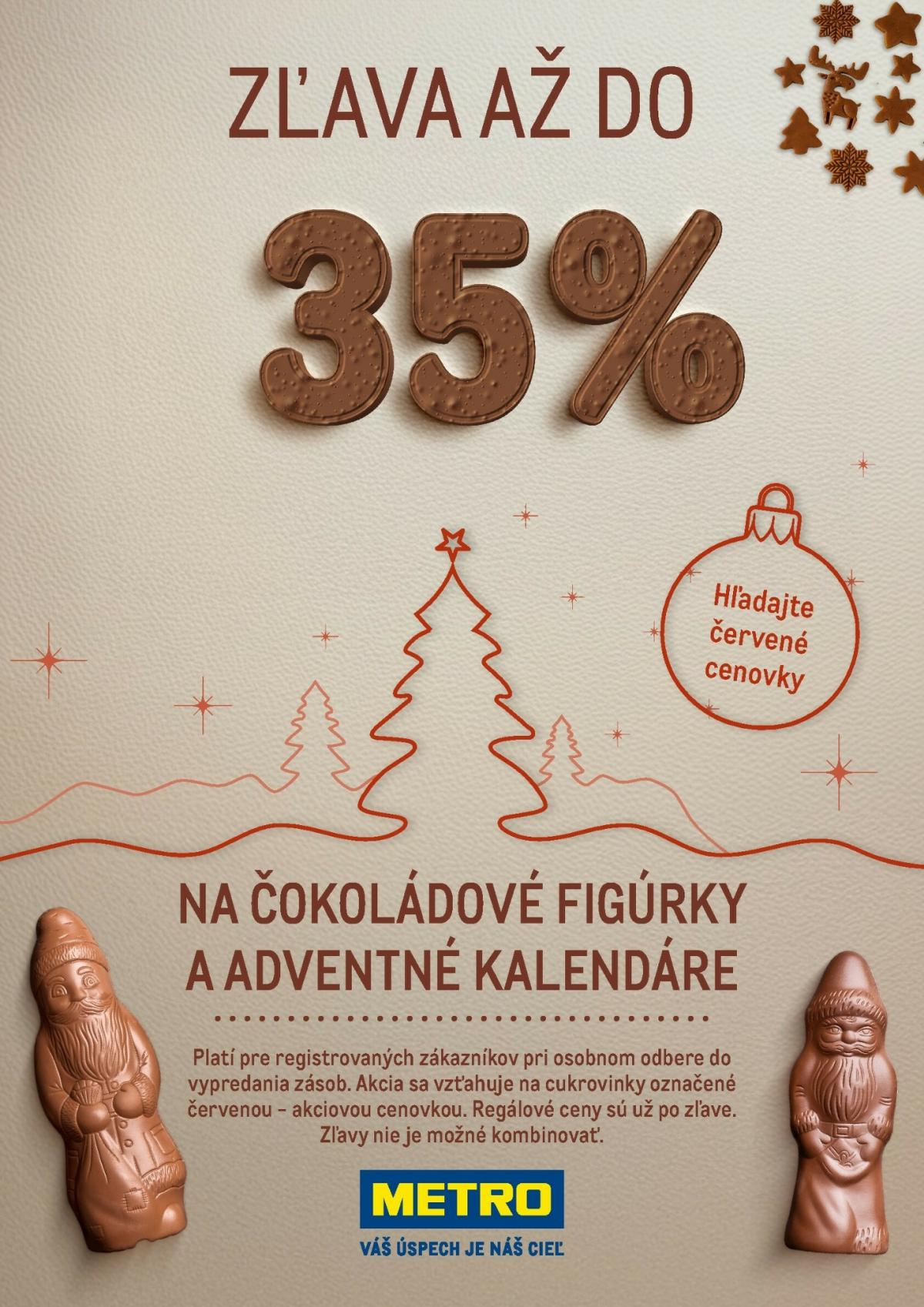 Leták Metro - -35% na čokoládové figúrky platný od 01.12. do 20.12.