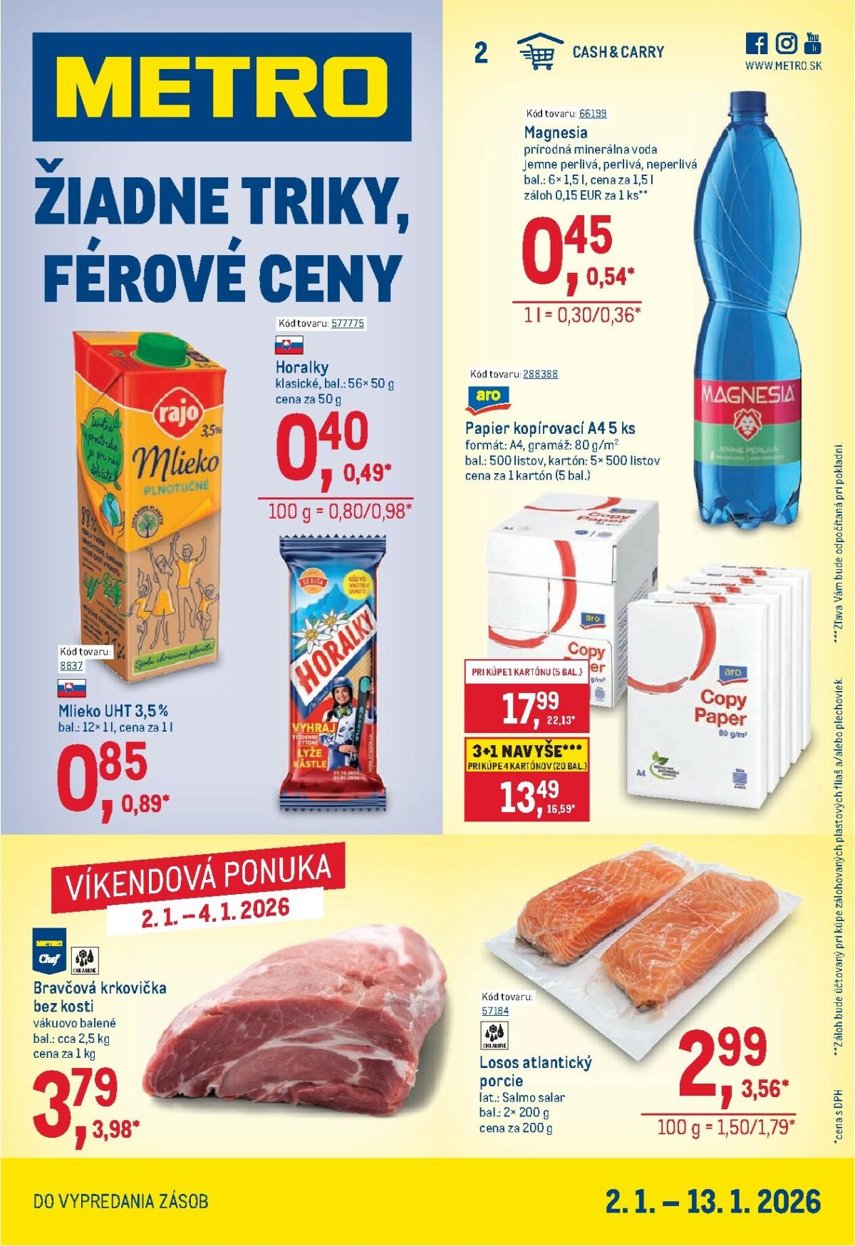 Leták Metro - Maloobchod platný od 02.01. do 13.01.