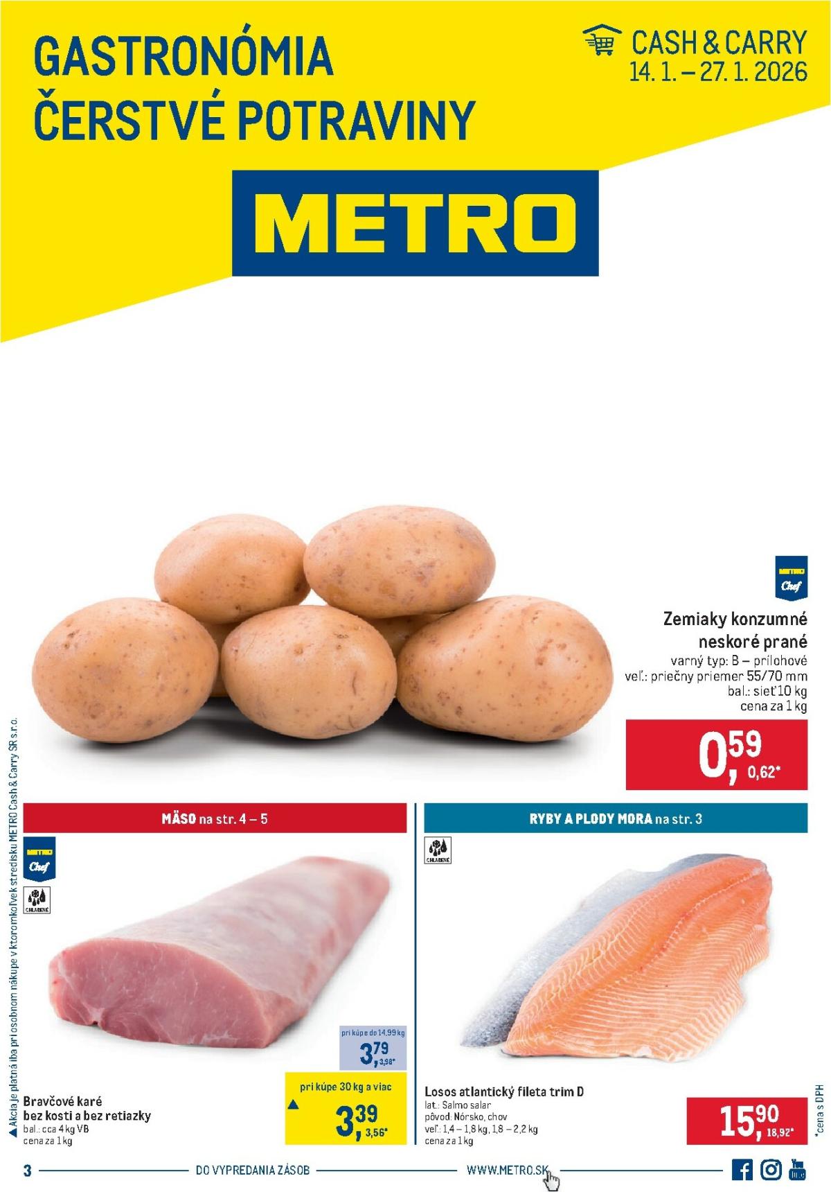 Leták Metro - Gastronómia - Čerstvé potraviny platný od 14.01. do 27.01.