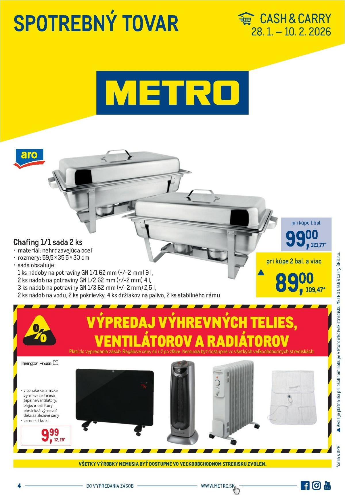 Leták Metro - Spotrebný tovar platný od 28.01. do 10.02.