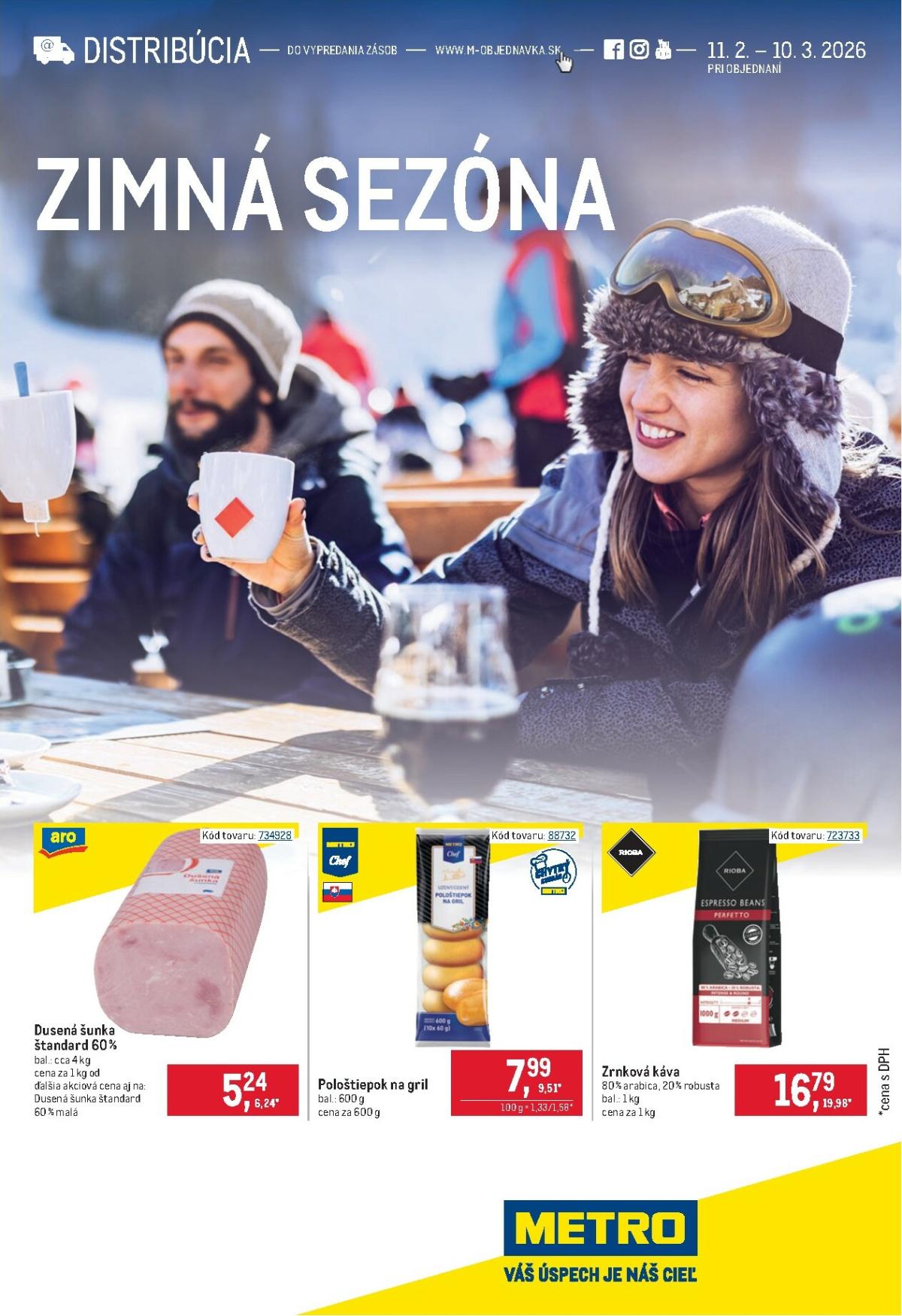 Leták Metro - Zimná sezóna platný od 11.02.2026 do 10.03.2026