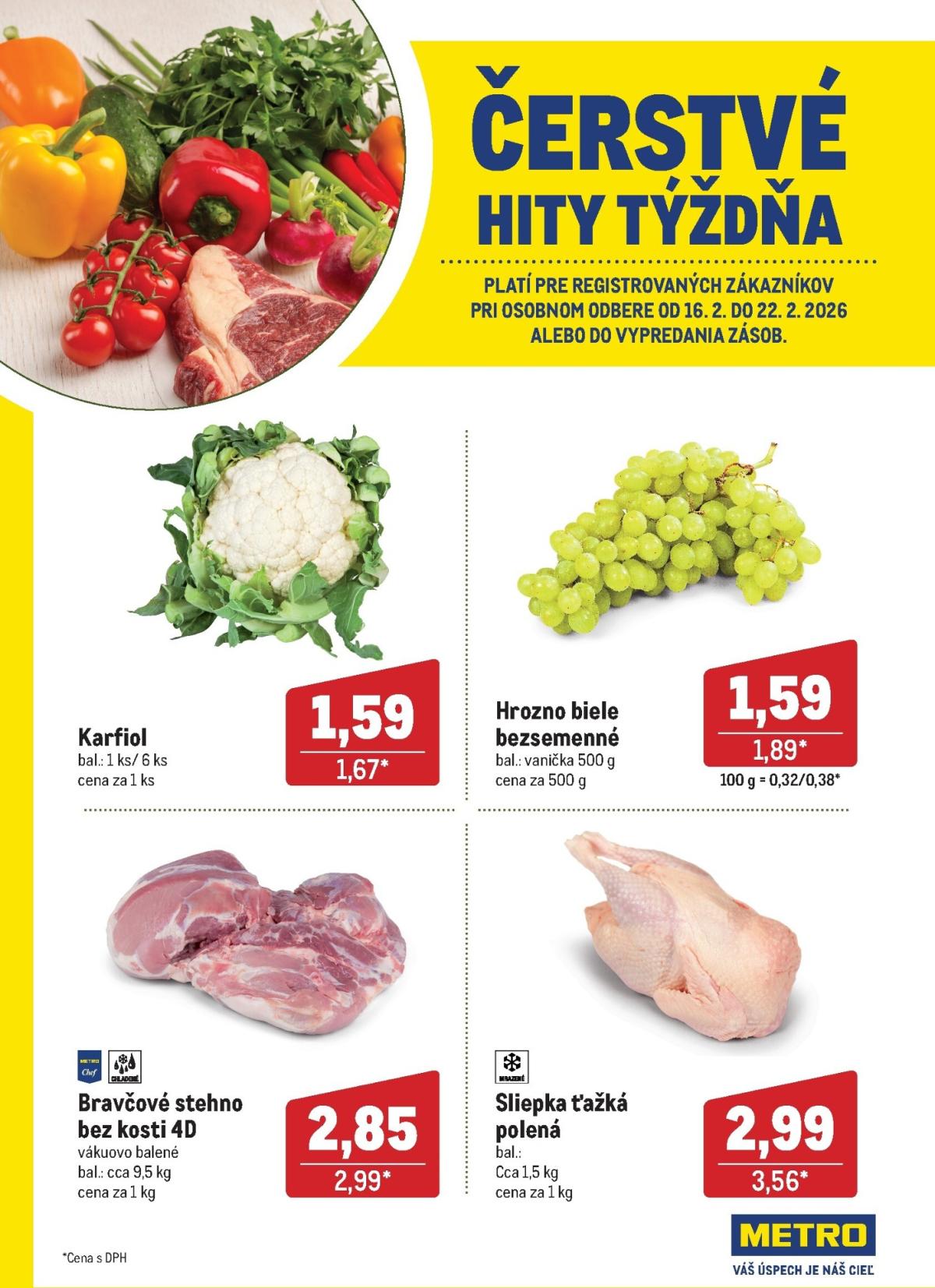 Leták Metro - Čerstvé hity týždňa platný od 16.02.2026 do 22.02.2026