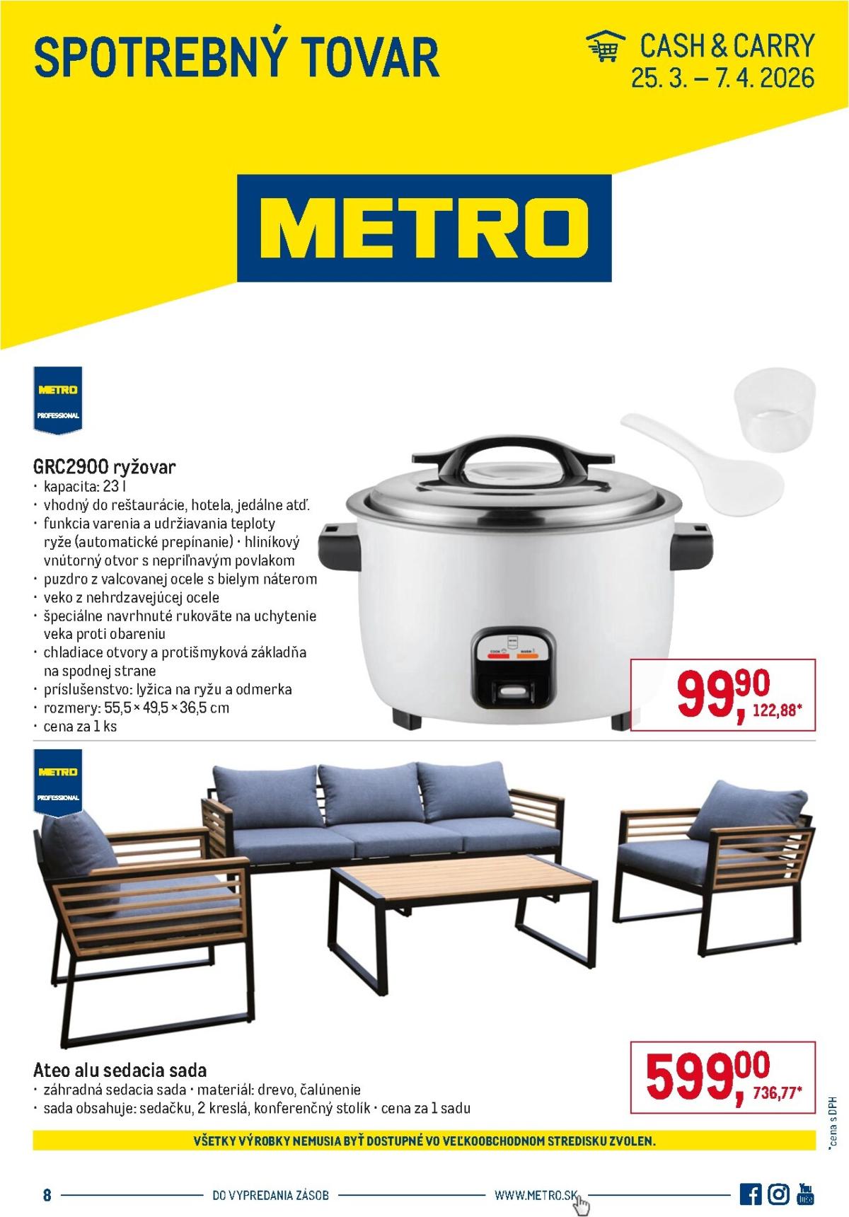 Leták Metro - Spotrebný tovar platný od 25.03.2026 do 07.04.2026