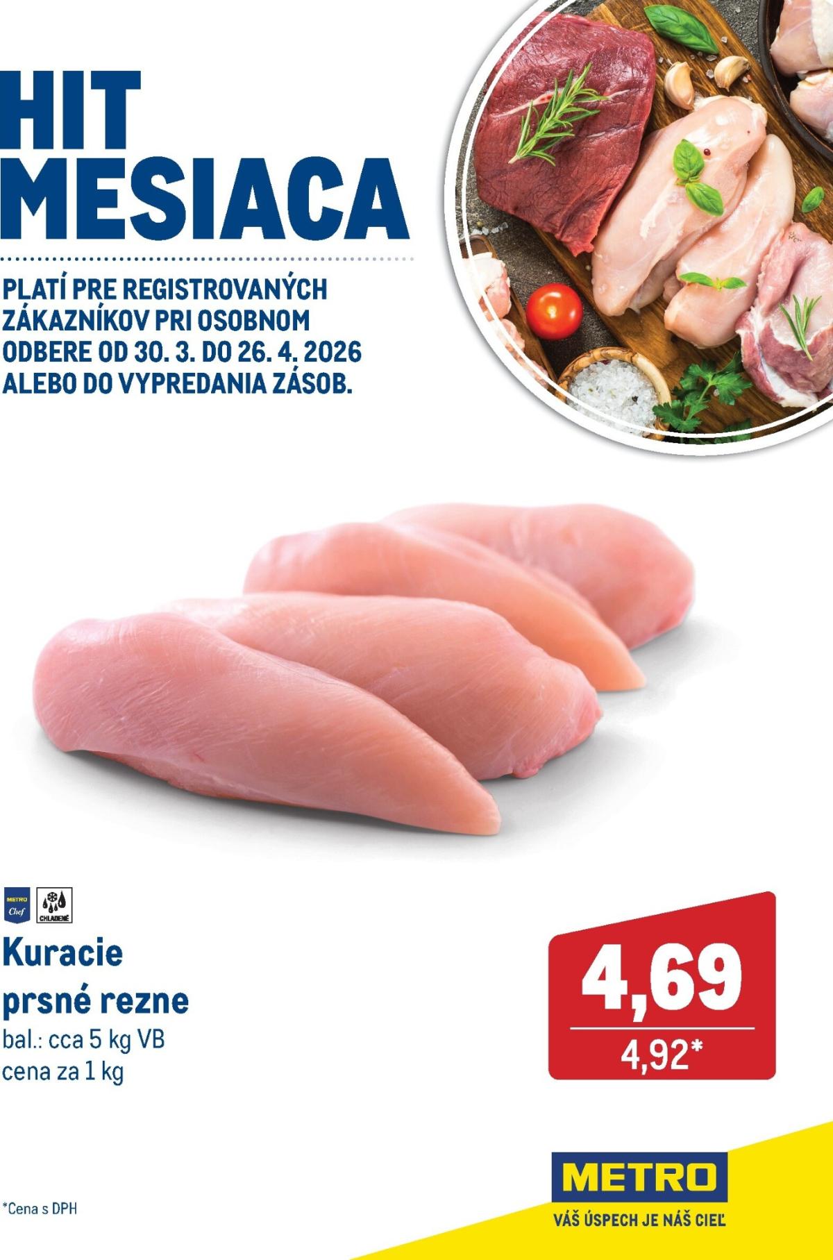 Leták Metro - Hit mesiaca platný od 30.03.2026 do 26.04.2026