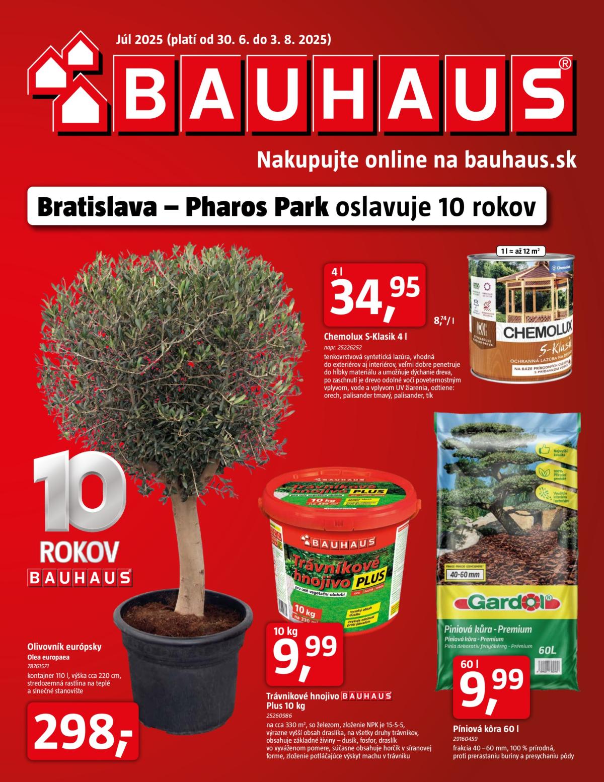 Leták Bauhaus platný od 30.06. do 03.08.