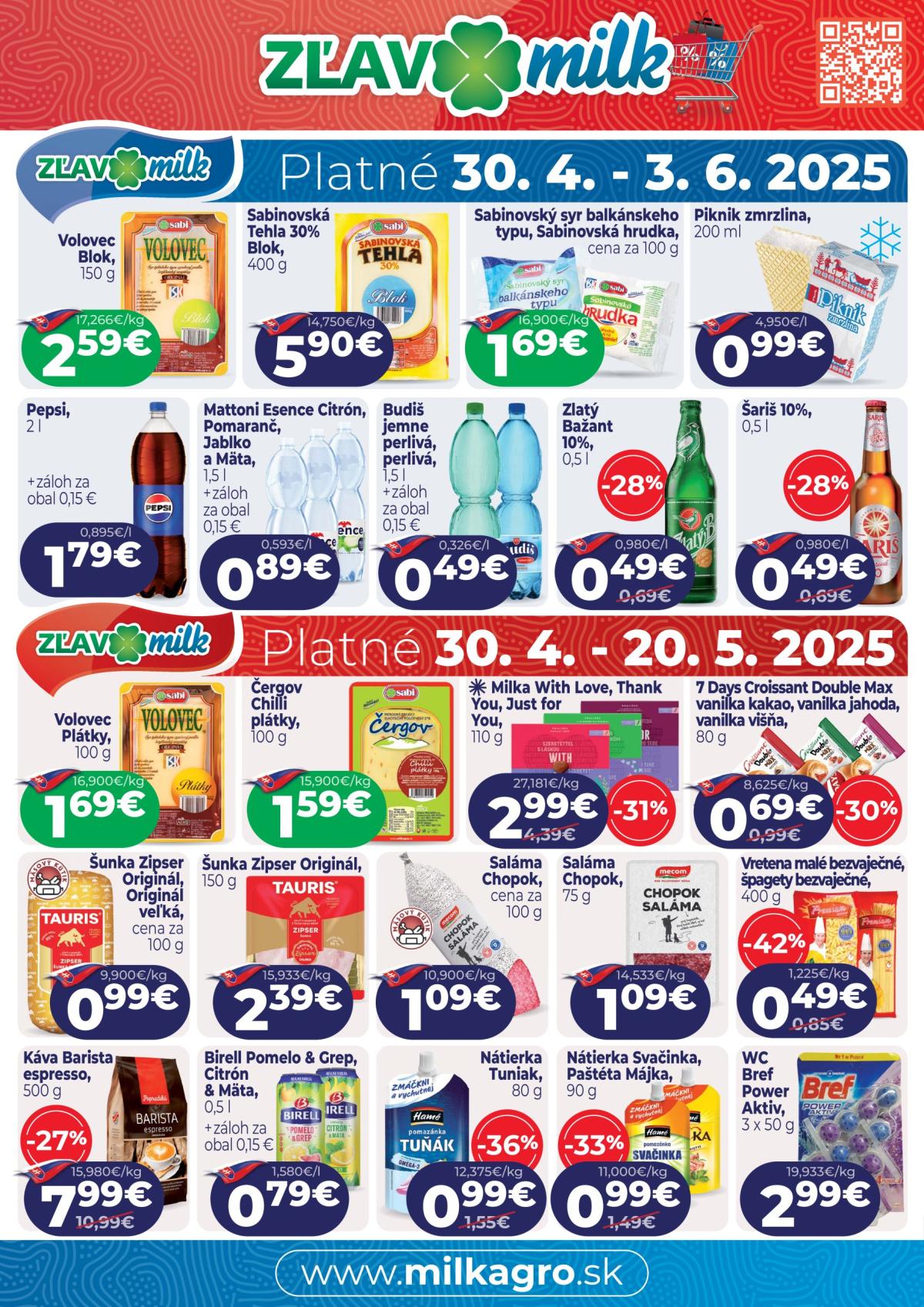 Milk Agro - Zľavy Milk leták platný od 30.04. - 03.06.
