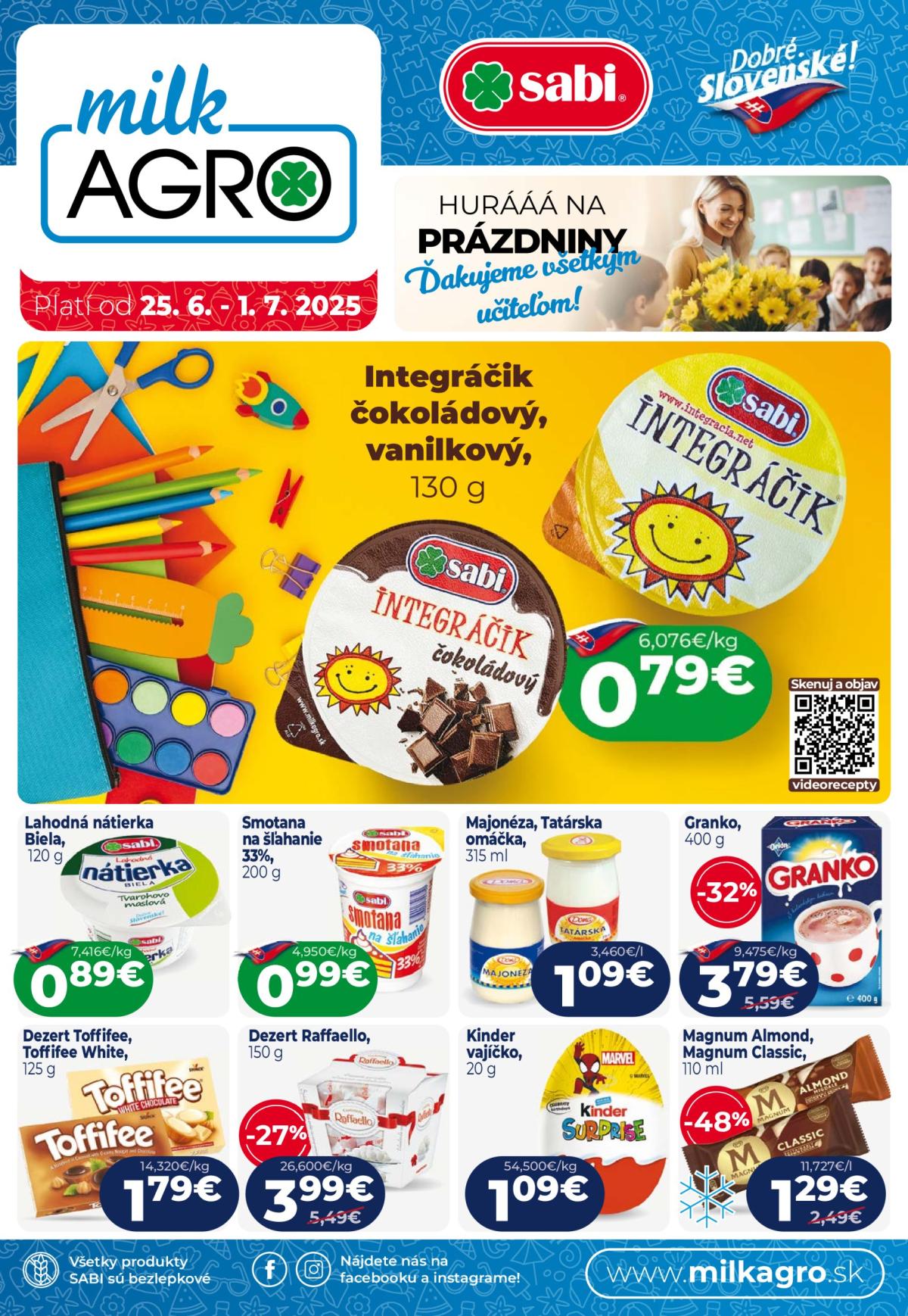 Leták Milk Agro platný od 25.06. do 01.07.