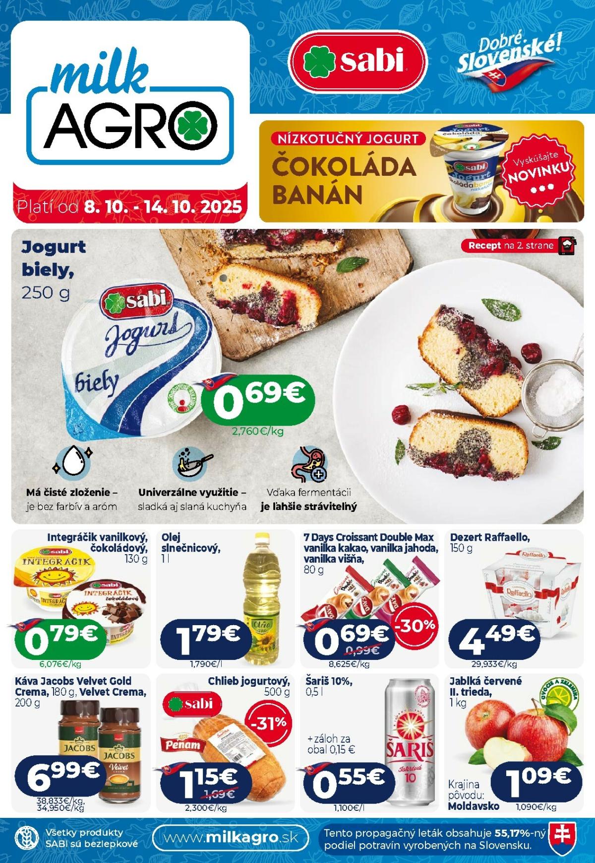 Leták Milk Agro platný od 08.10. do 14.10.