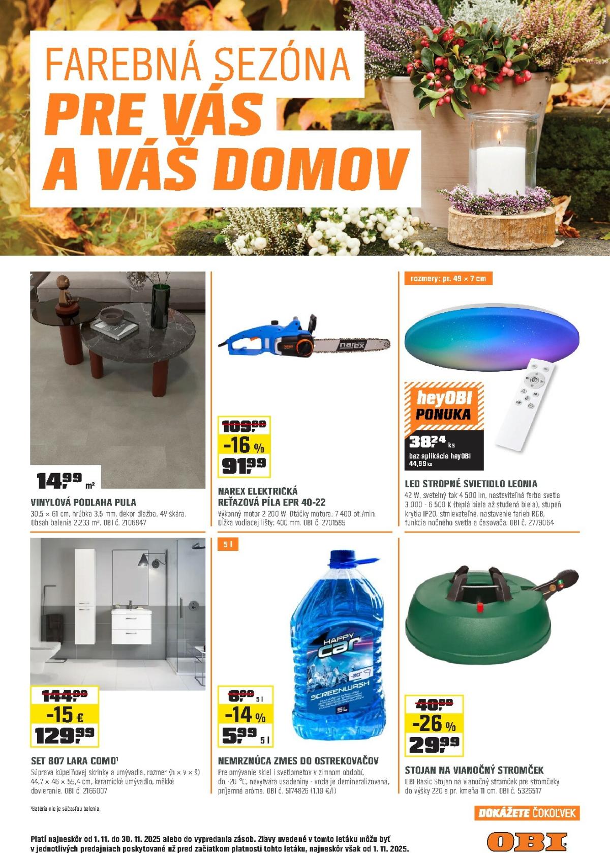Leták OBI platný od 01.11. do 30.11.