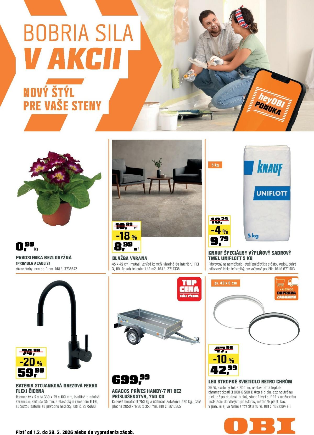 Leták OBI platný od 01.02.2026 do 28.02.2026