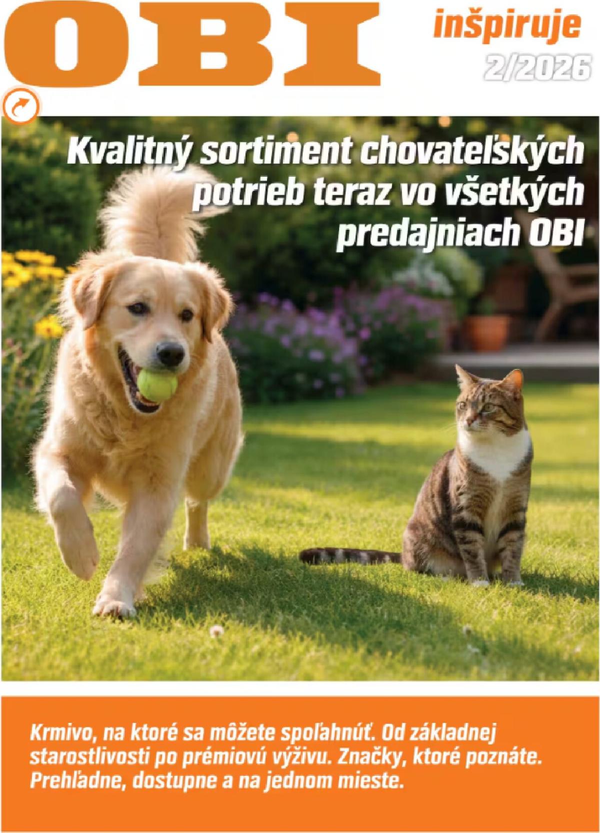 Leták OBI - Chovateľské potreby platný od 15.02.2026 do 14.03.2026