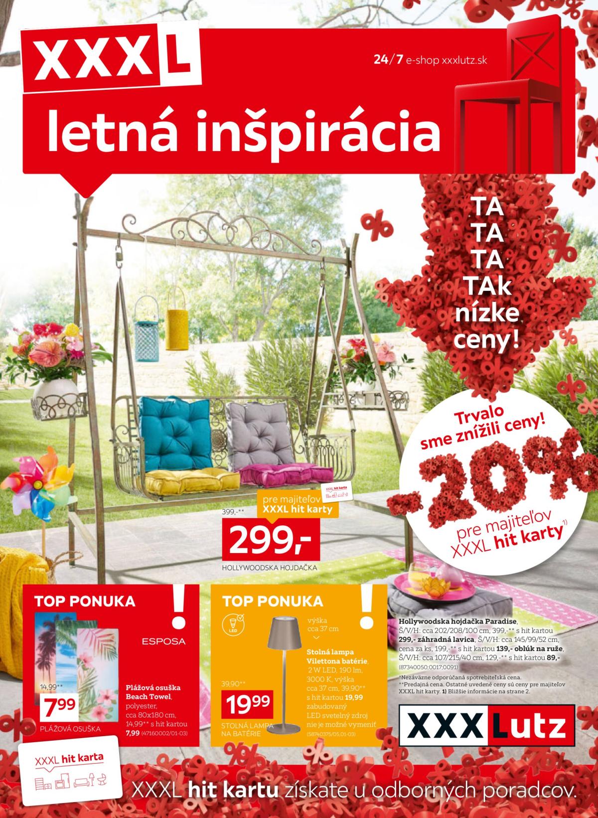 Leták XXXLutz - Letná inšpirácia platný od 02.06. do 30.06.