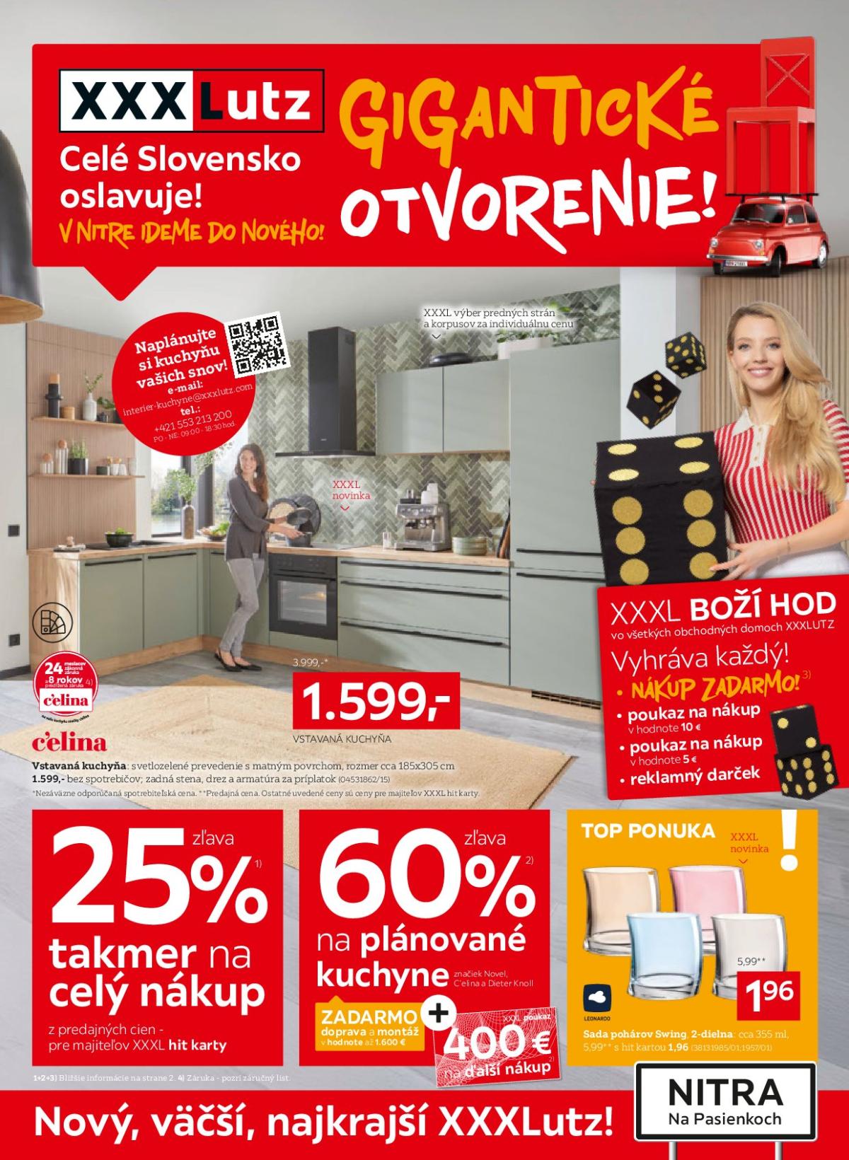 Leták XXXLutz - Zľava 25 % takmer na všetko! platný od 08.09. do 21.09.