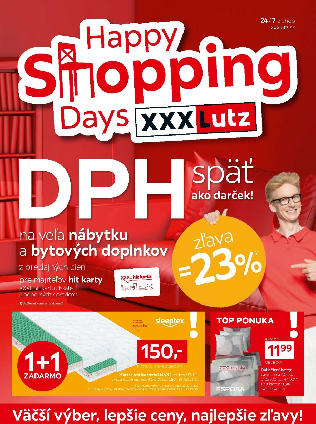 Leták XXXLutz - DPH späť ako darček platný od 06.10. do 19.10.