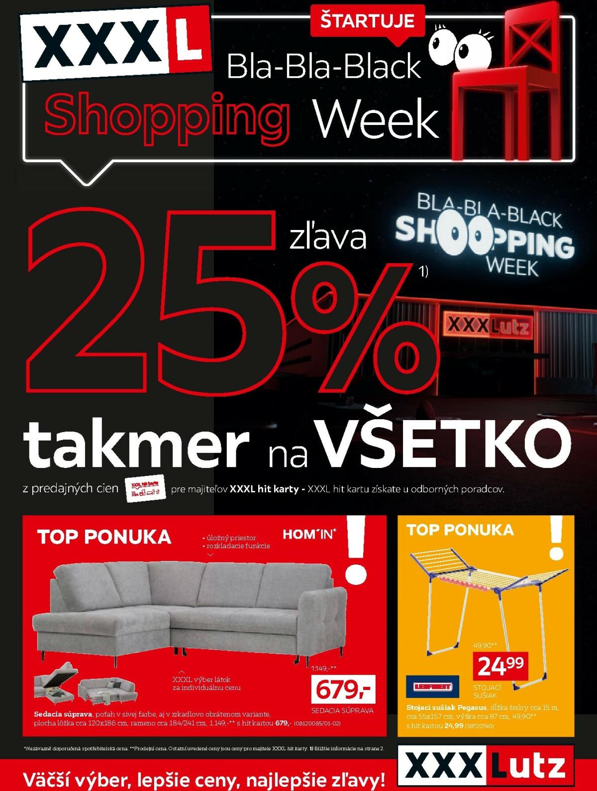 Leták XXXLutz - Black Shopping Week platný od 10.11. do 23.11.