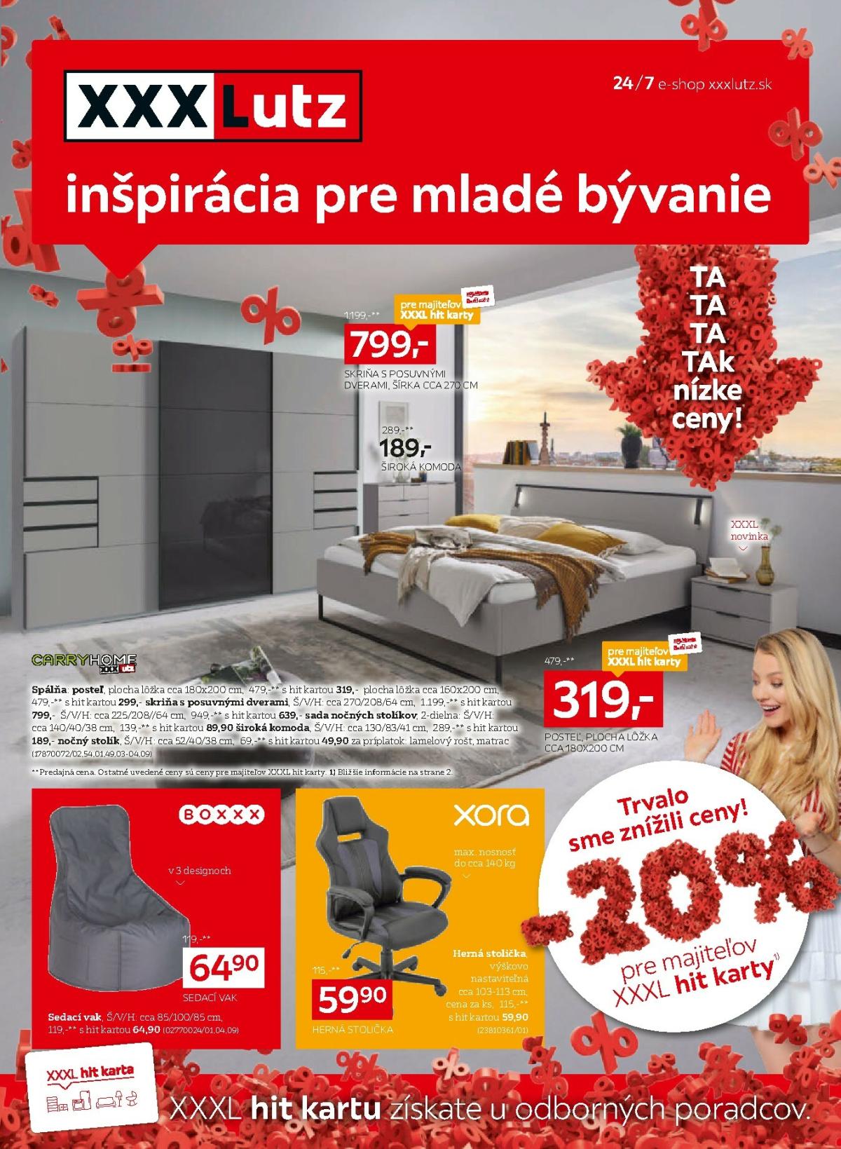 Leták XXXLutz - Inšpirácia prvé bývanie platný od 05.01. do 01.02.