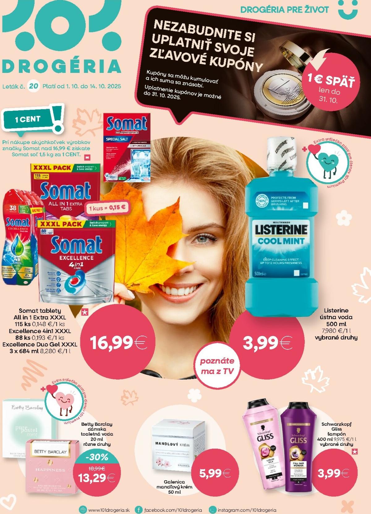 Leták 101 Drogerie platný od 01.10. do 14.10.