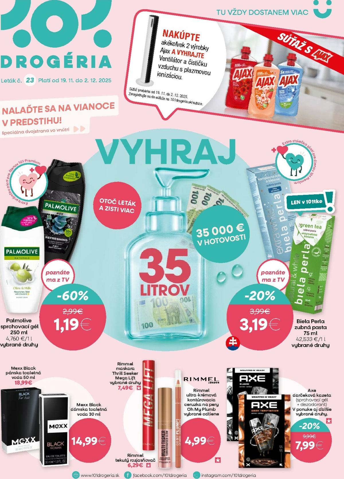 Leták 101 Drogerie platný od 19.11. do 02.12.
