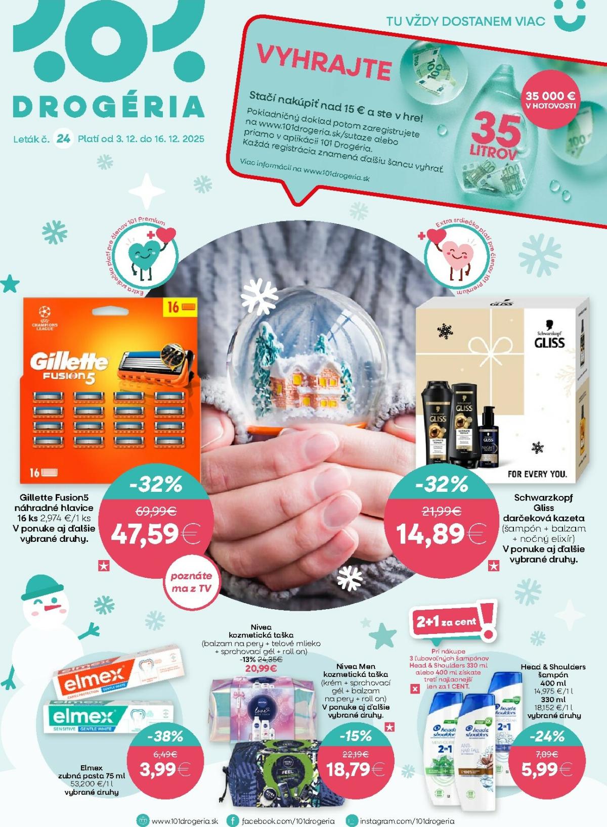 Leták 101 Drogerie platný od 03.12. do 16.12.