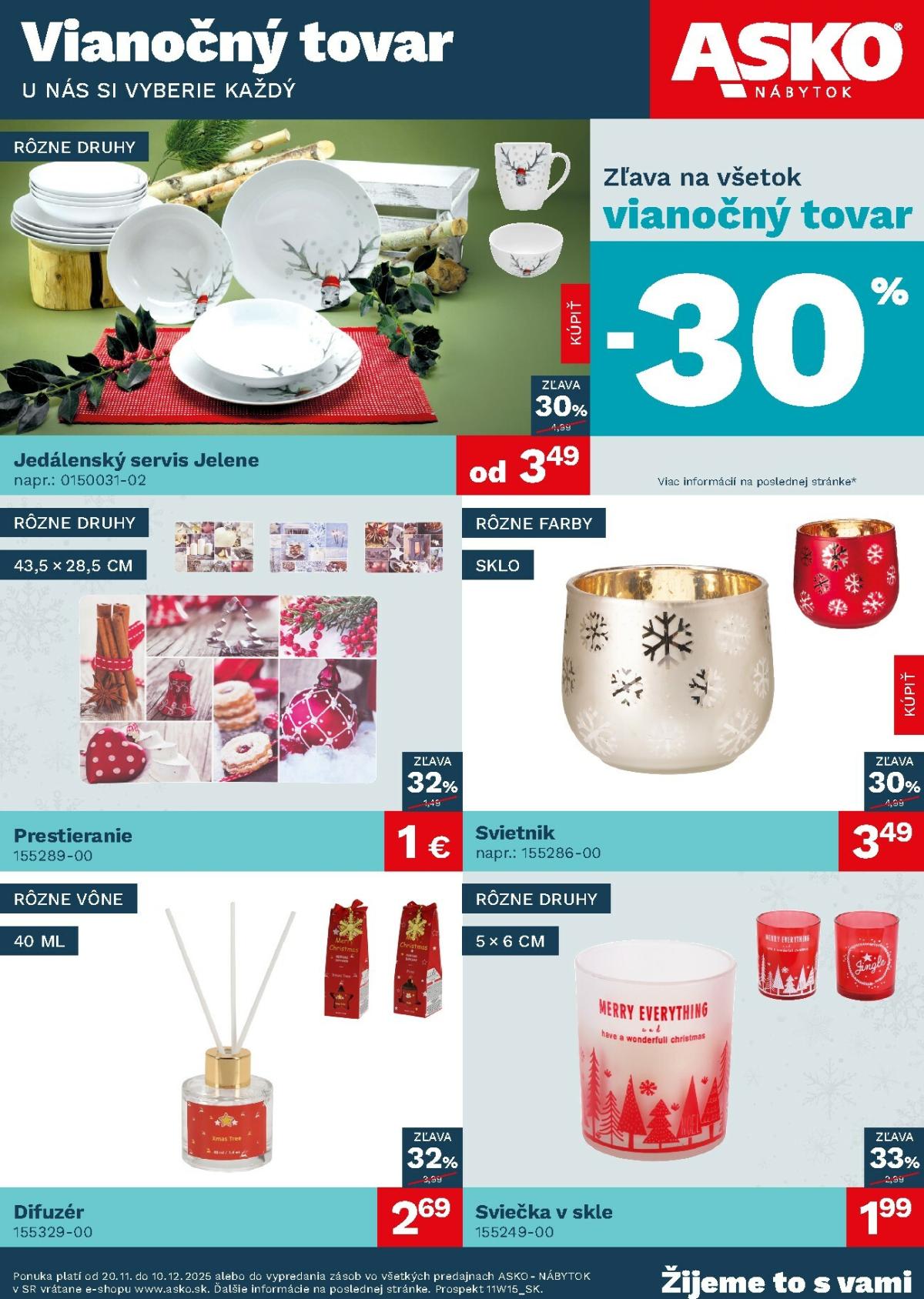 Leták ASKO NÁBYTOK - Vianočný leták platný od 20.11. do 10.12.
