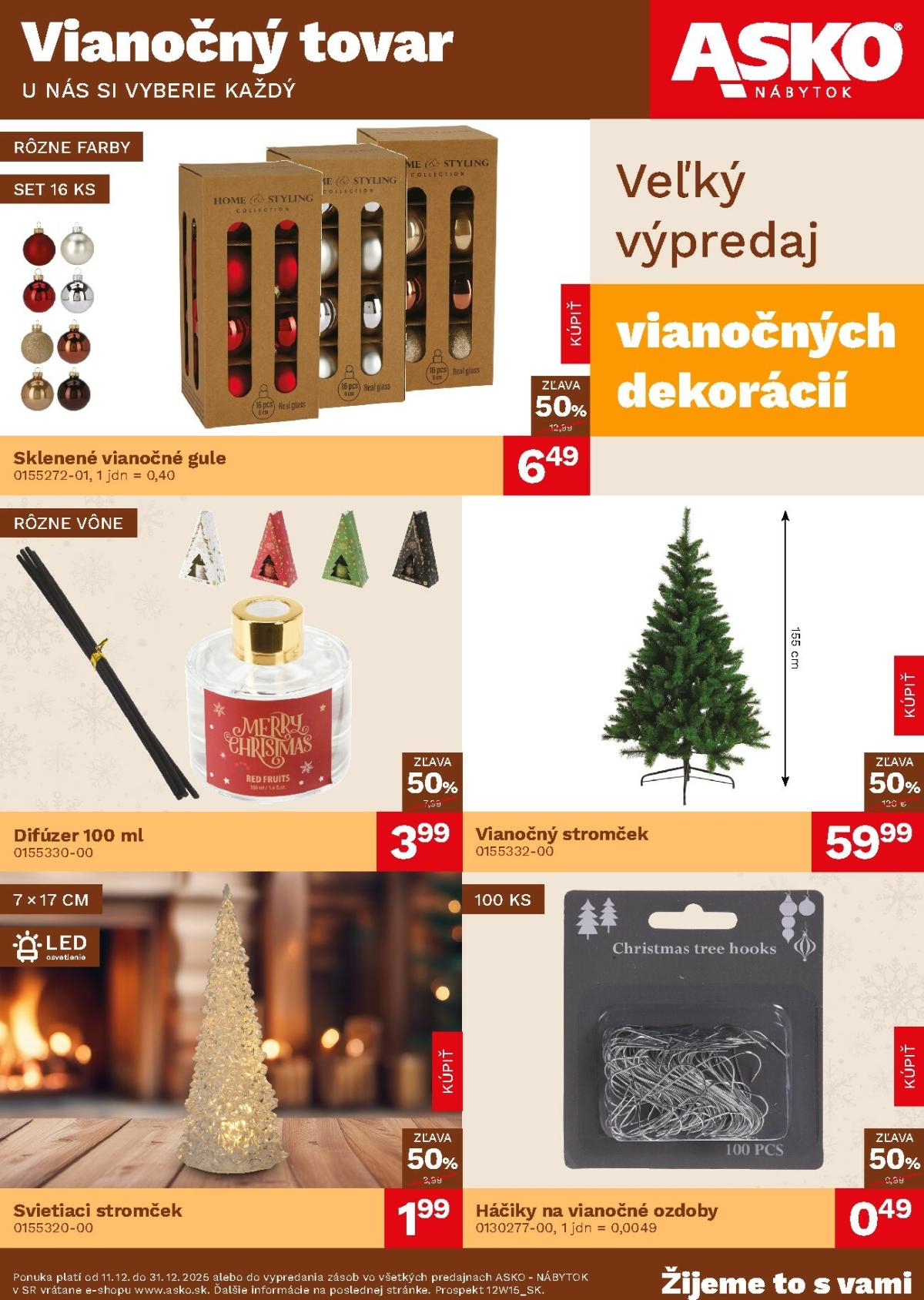 Leták ASKO NÁBYTOK - Vianočný leták platný od 11.12. do 31.12.