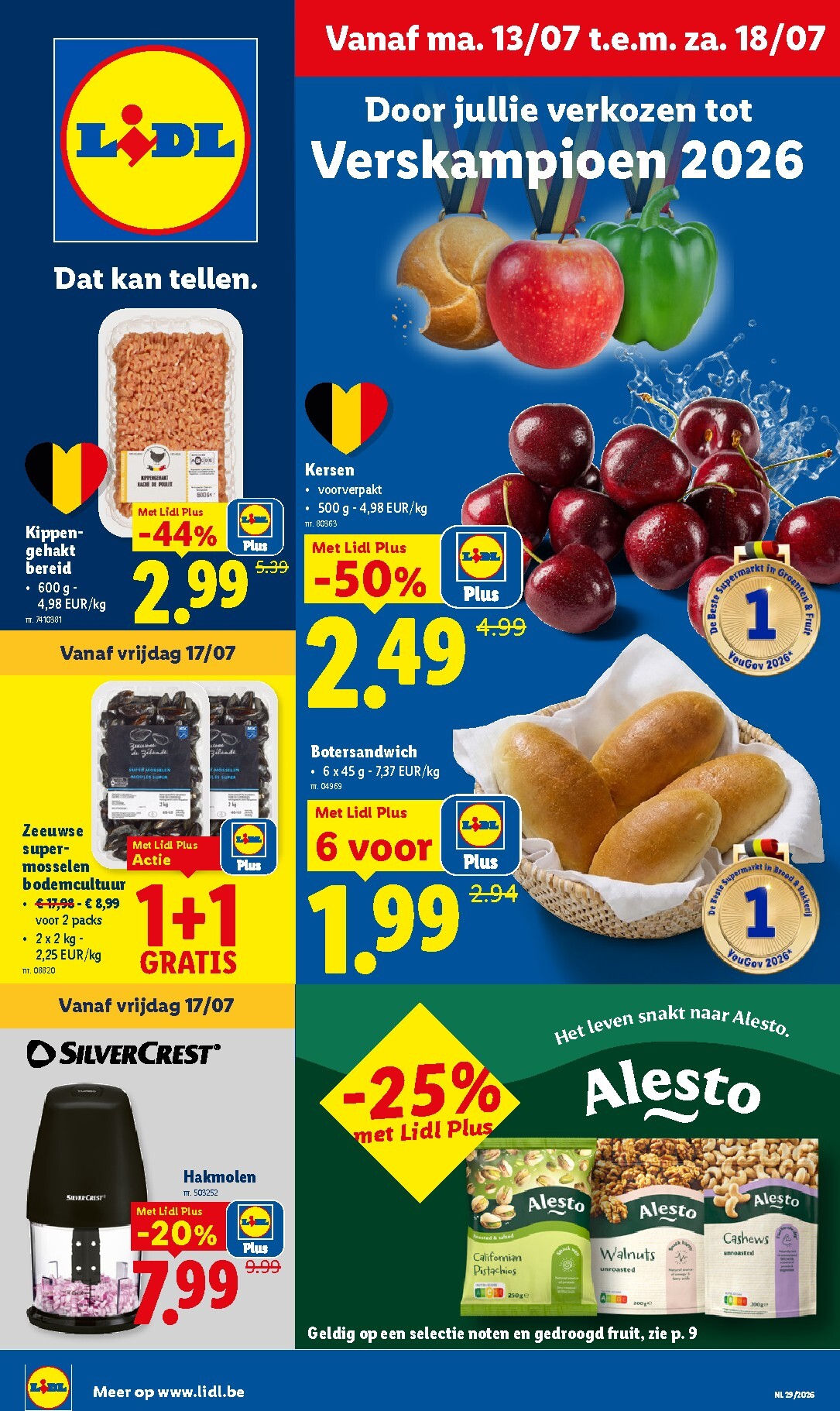 Lidl folder voor volgende week van maandag 13/07/2026 tot zaterdag 18/07/2026