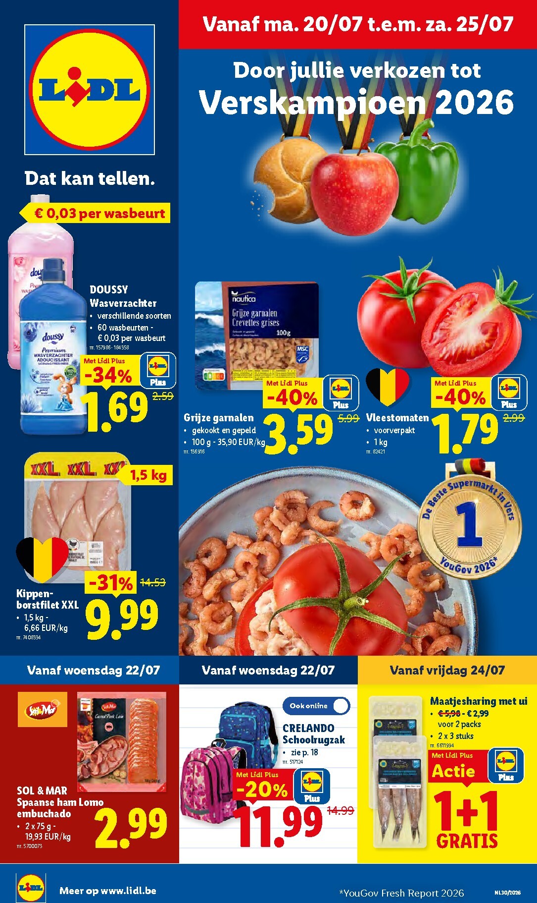 Lidl - FOLDER folder voor volgende week van maandag 20/07/2026 tot zaterdag 25/07/2026