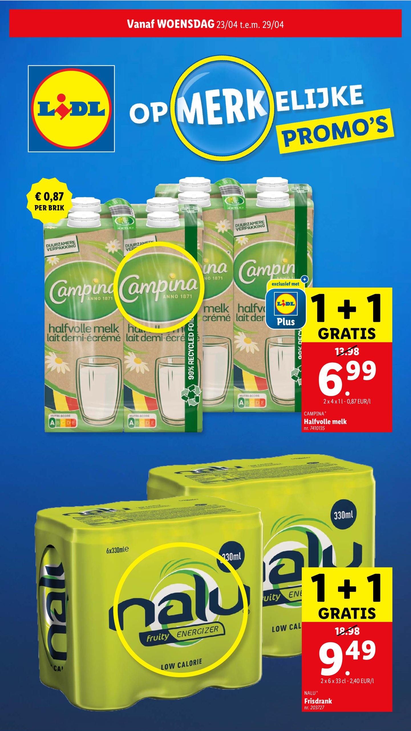 Ontdek de beste deals van LIDL, Hubo en Delhaize: Bespaar op melk, barbecue en aardbeien! 23 april 2025 nieuwste promoties en kortingen.