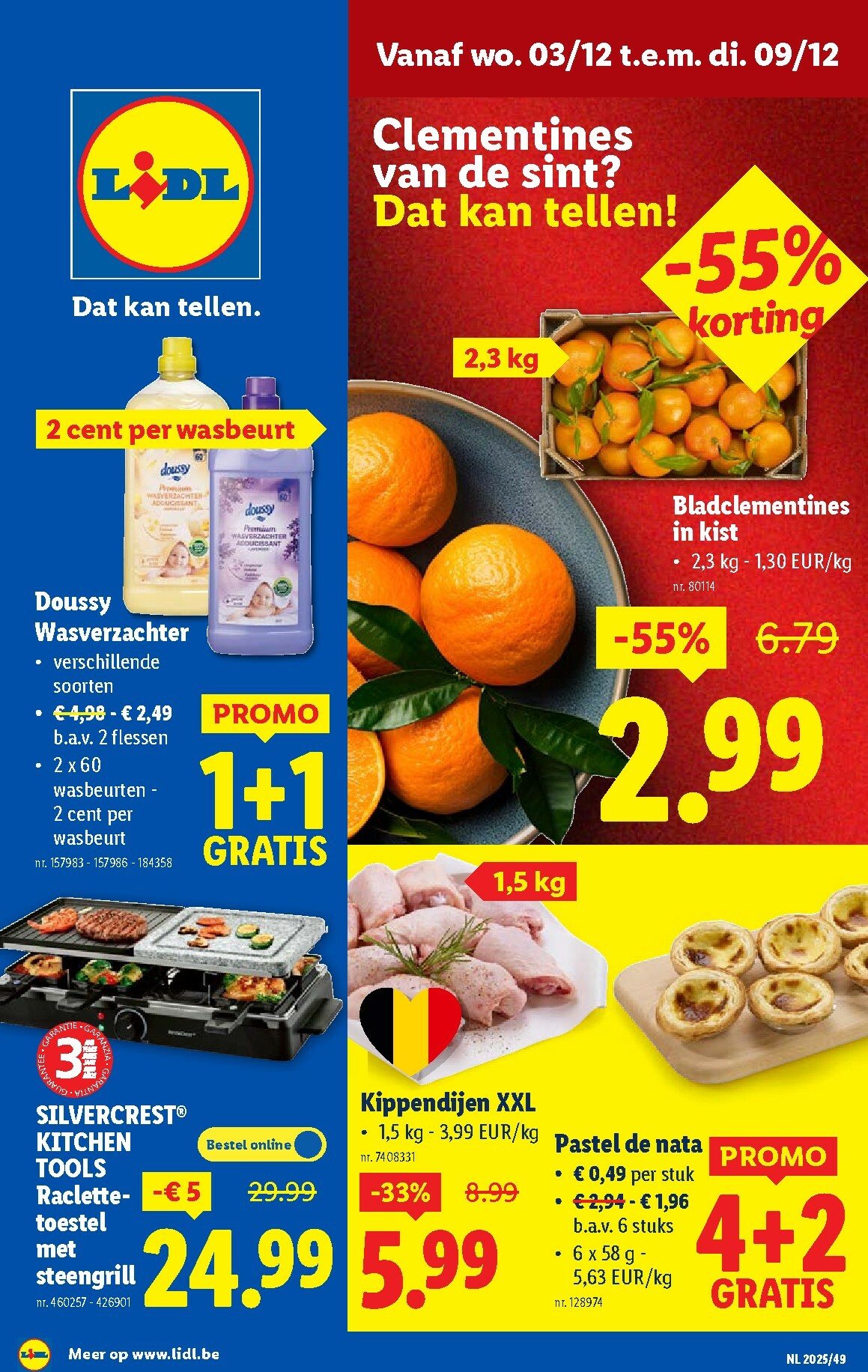Ontdek de Beste Promoties: LIDL's Clementines voor 2,99 EUR, Hubo's Stoomreiniger voor 99 EUR, en Delhaize's Gerookte Zalm met -30% Korting, Vandaag 2025-12-03, en nog veel meer Laatste Aanbiedingen