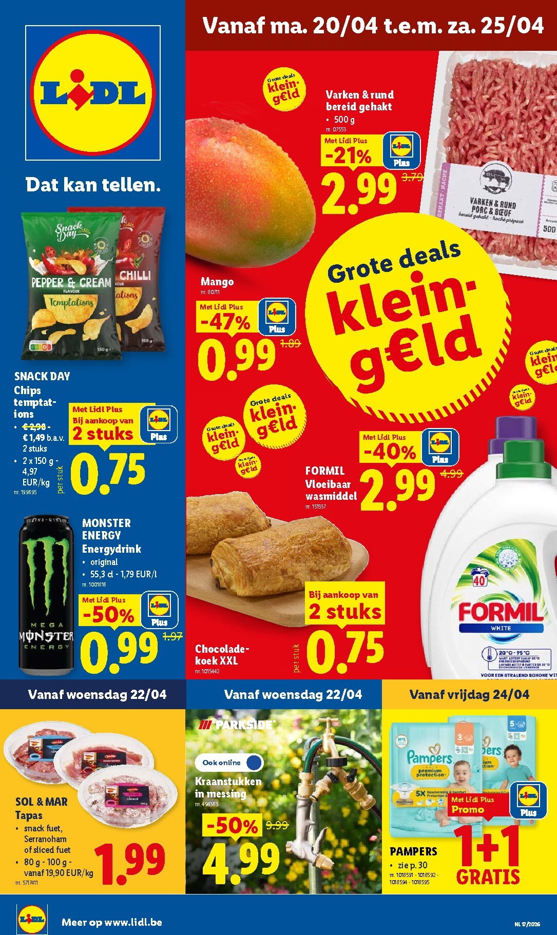 Lidl folder voor volgende week van maandag 20/04/2026 tot zaterdag 25/04/2026