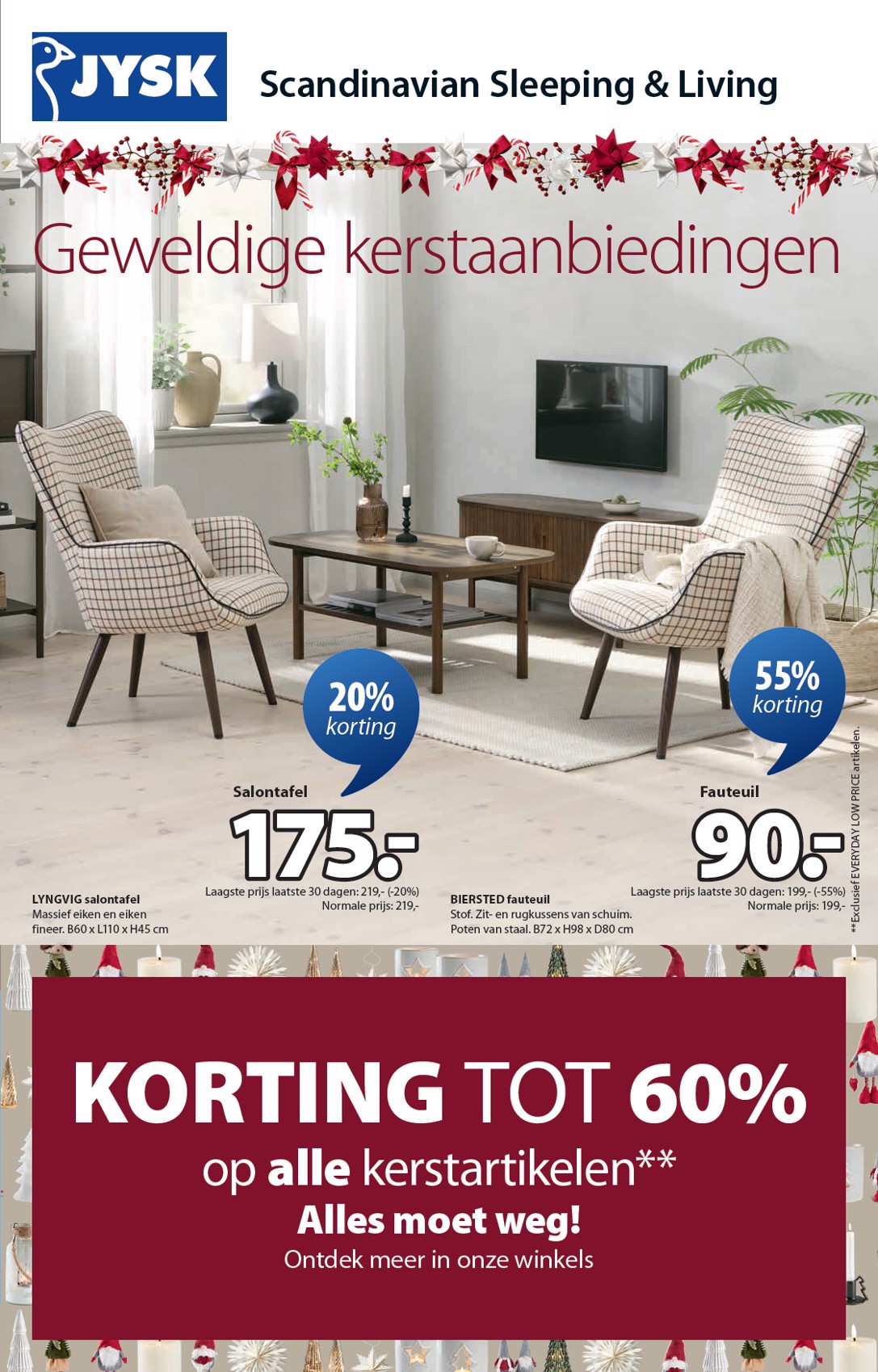 De JYSK folder geldig vanaf 08/12 t/m 01/01