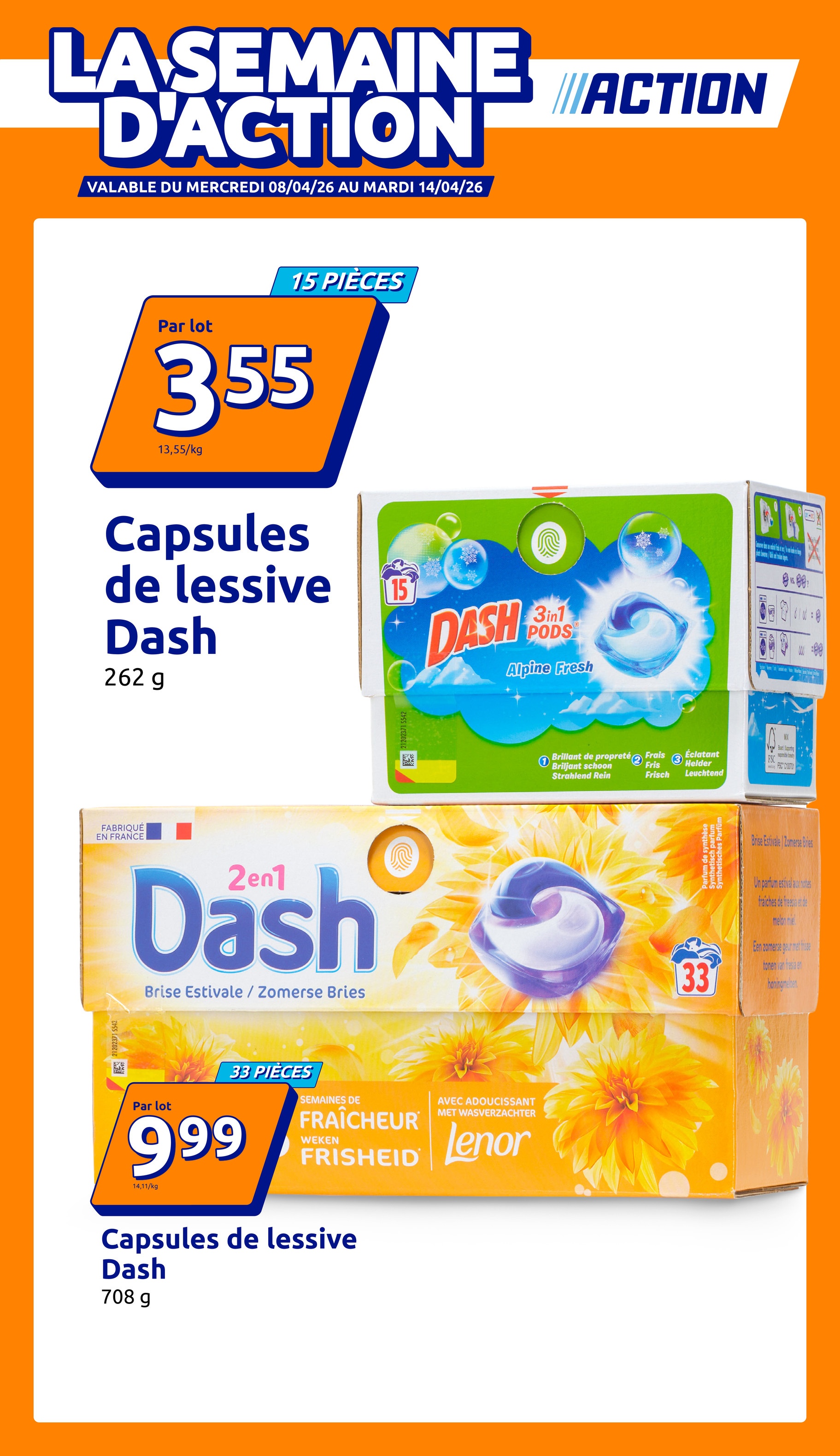 Toekomstige Action folder geldig van woensdag 08/04/2026 tot dinsdag 14/04/2026