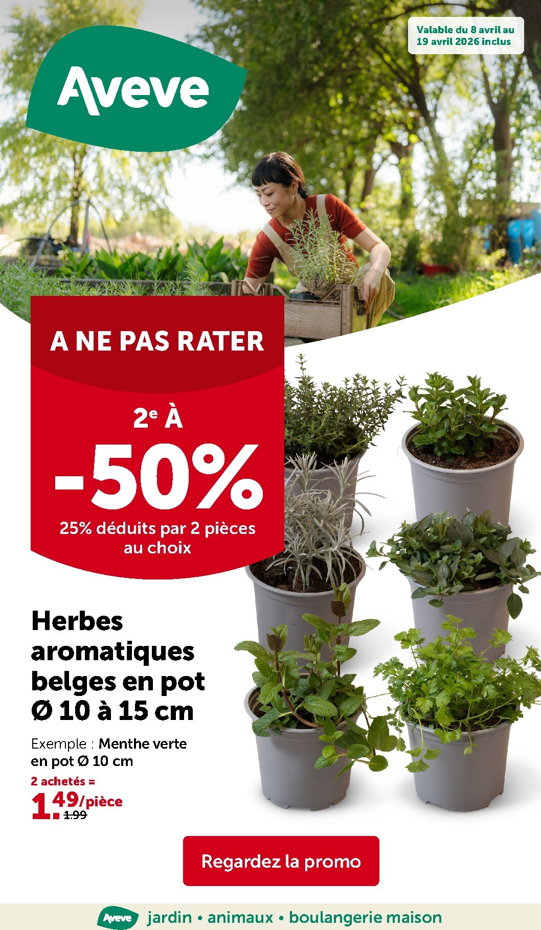 Toekomstige Aveve folder geldig van woensdag 08/04/2026 tot zondag 19/04/2026