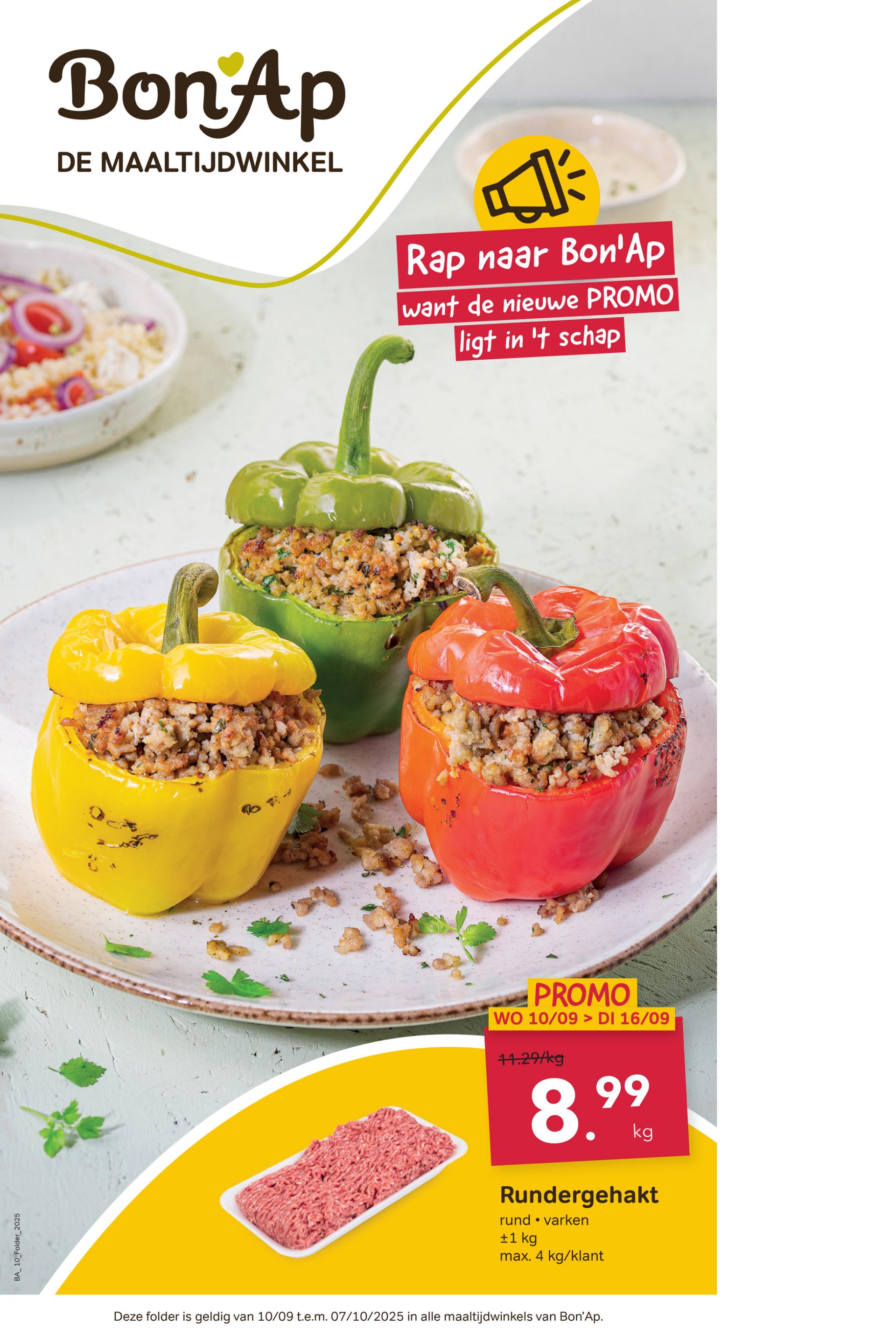 Bon Ap folder geldig vanaf 10/09 - 07/10
