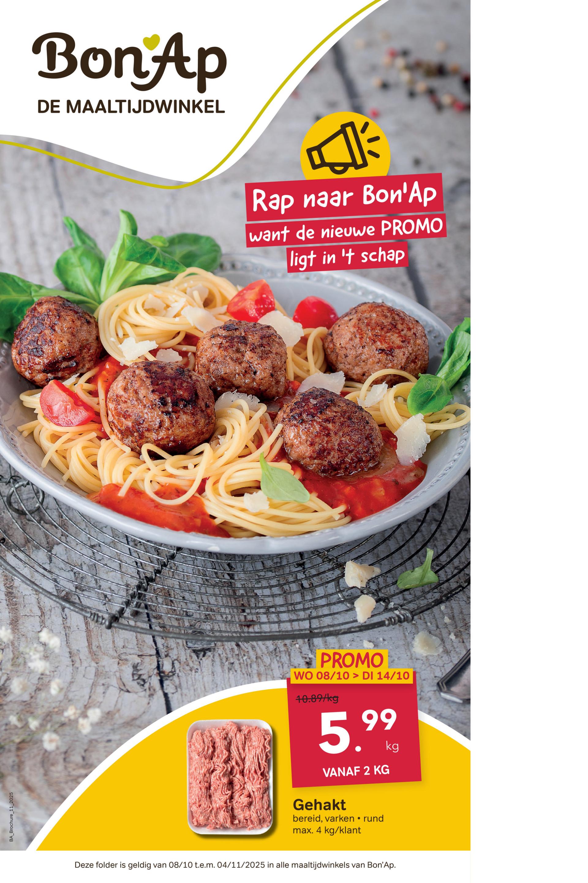 Bon Ap folder geldig vanaf 08/10 - 04/11