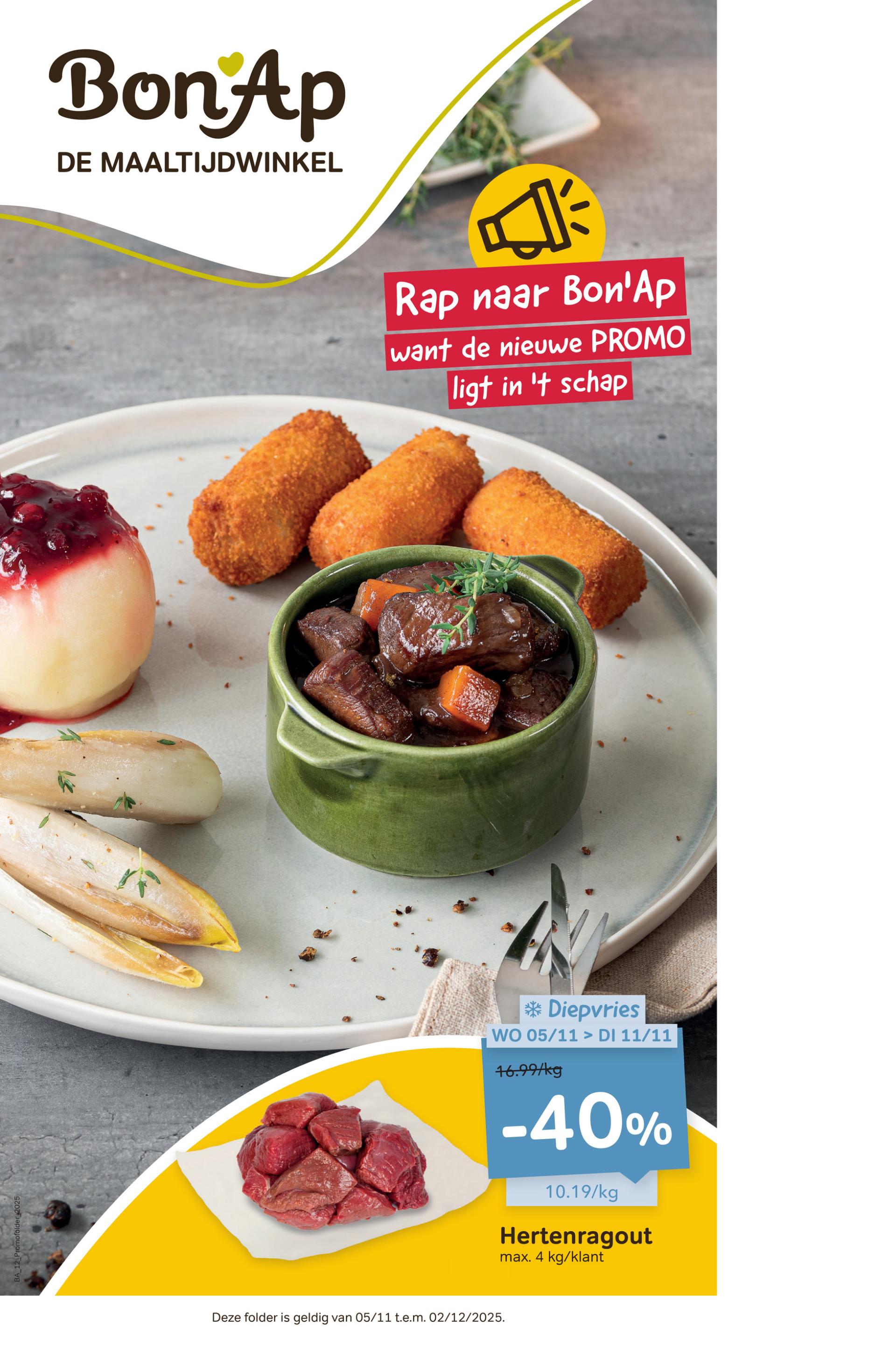 De Bon Ap folder geldig vanaf 05/11 t/m 02/12