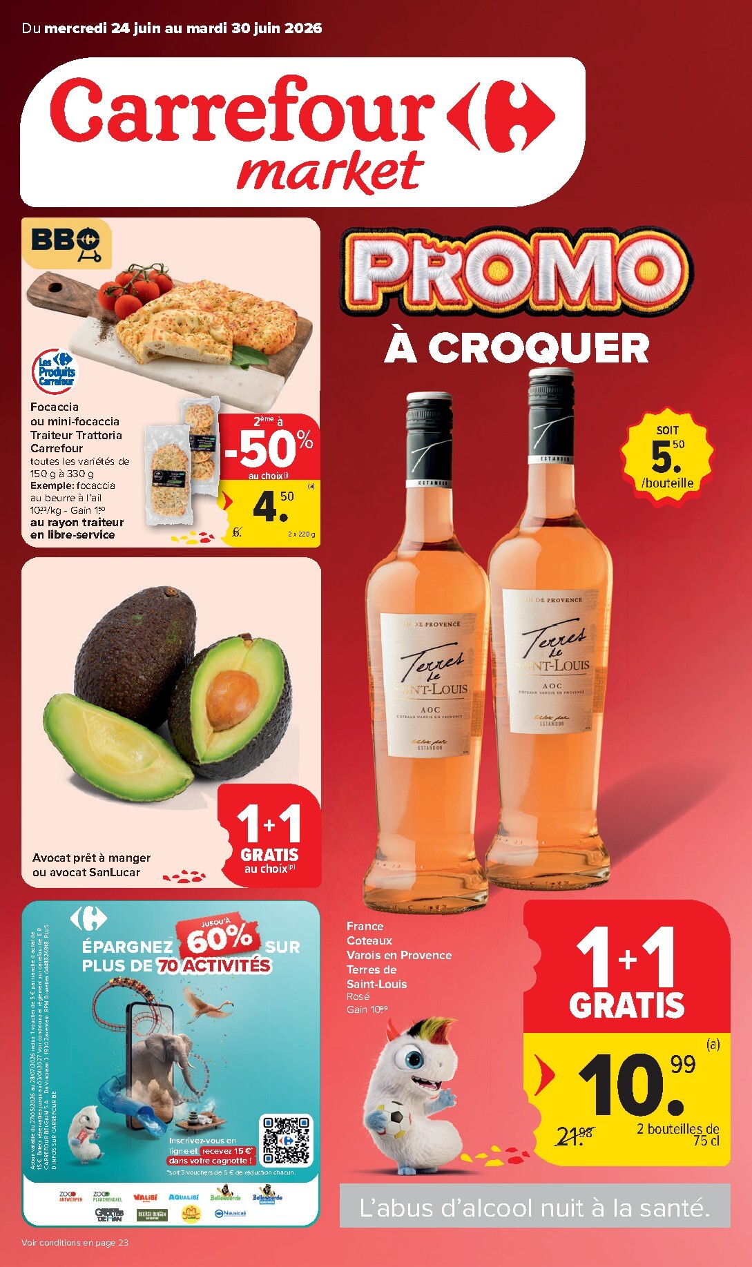 Carrefour Market folder voor volgende week van woensdag 24/06/2026 tot dinsdag 30/06/2026