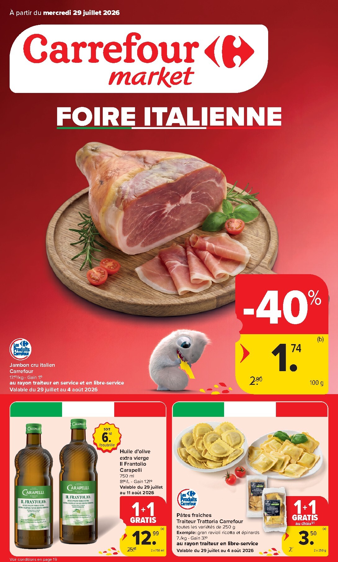 Carrefour Market folder voor volgende week van woensdag 29/07/2026 tot dinsdag 04/08/2026