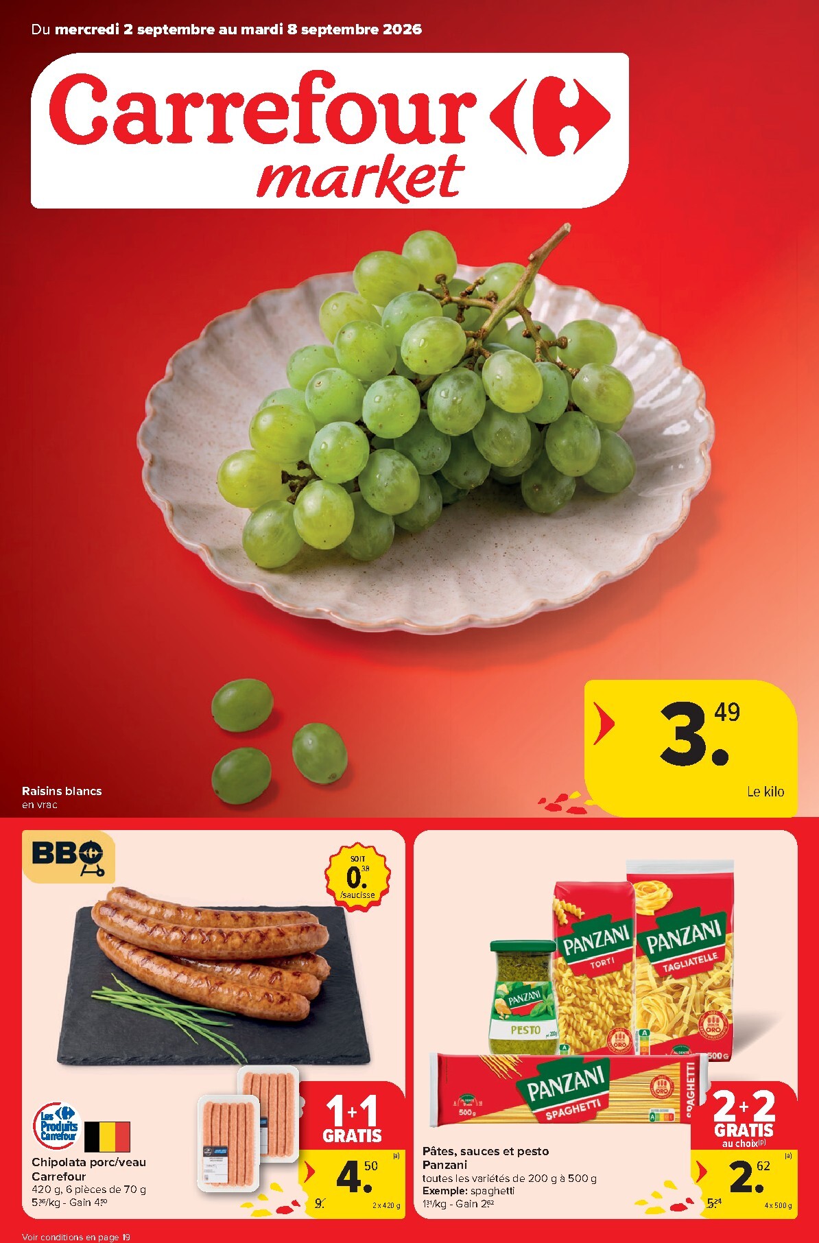 Carrefour Market folder voor volgende week van woensdag 02/09/2026 tot dinsdag 08/09/2026