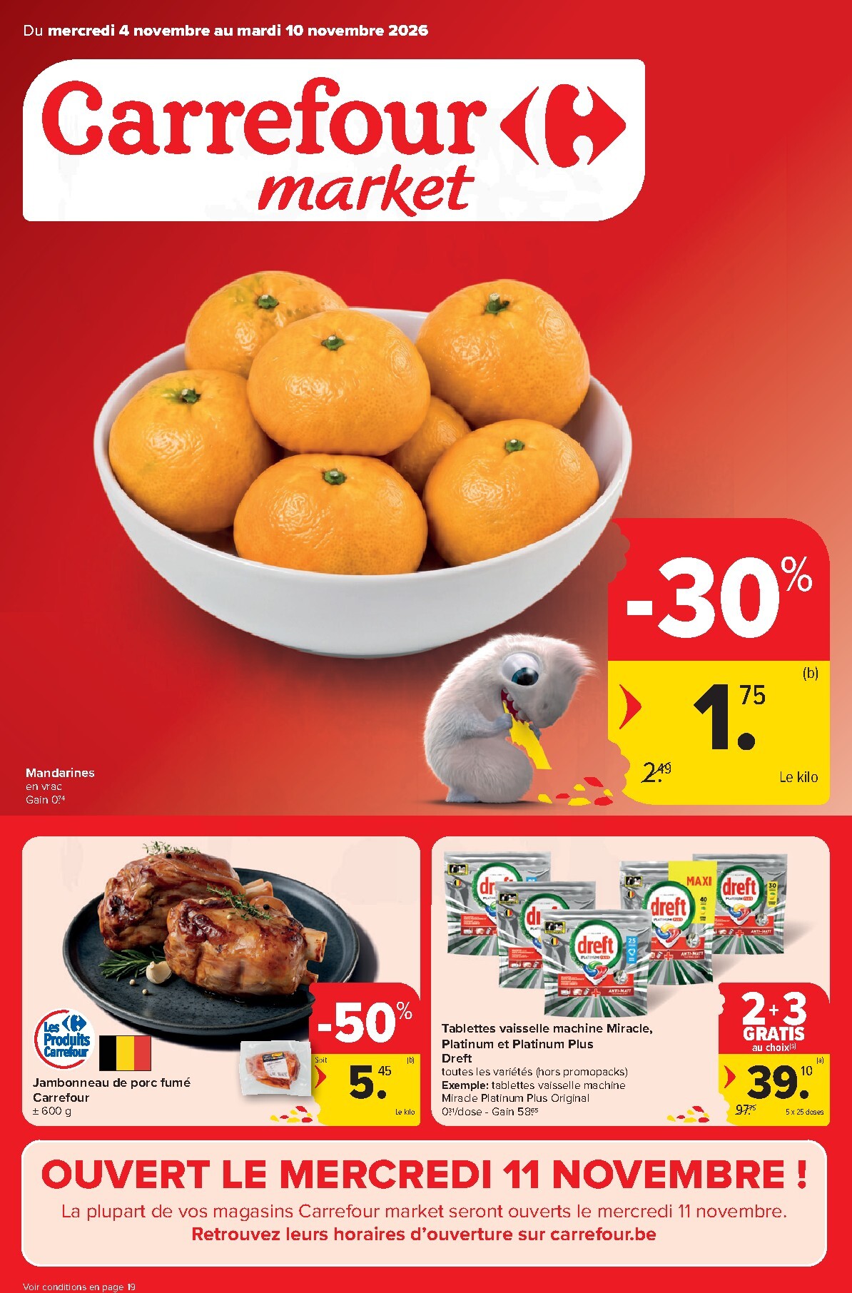 Carrefour Market folder voor volgende week van woensdag 04/11/2026 tot dinsdag 10/11/2026